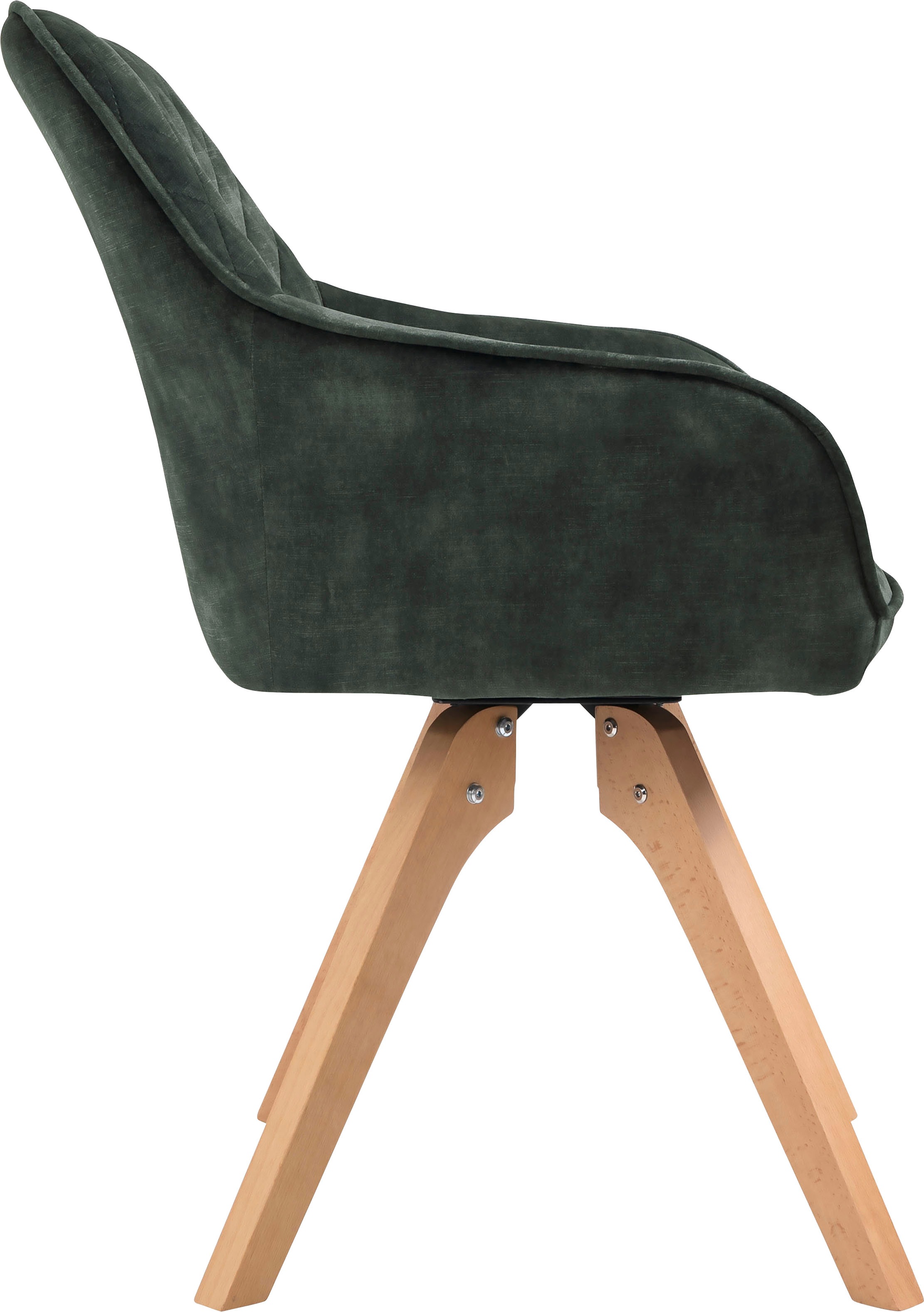 SalesFever Essgruppe, (5-tlg.), Tischbreite 180 cm, Stühle 180° drehbar, mit Samtverlours