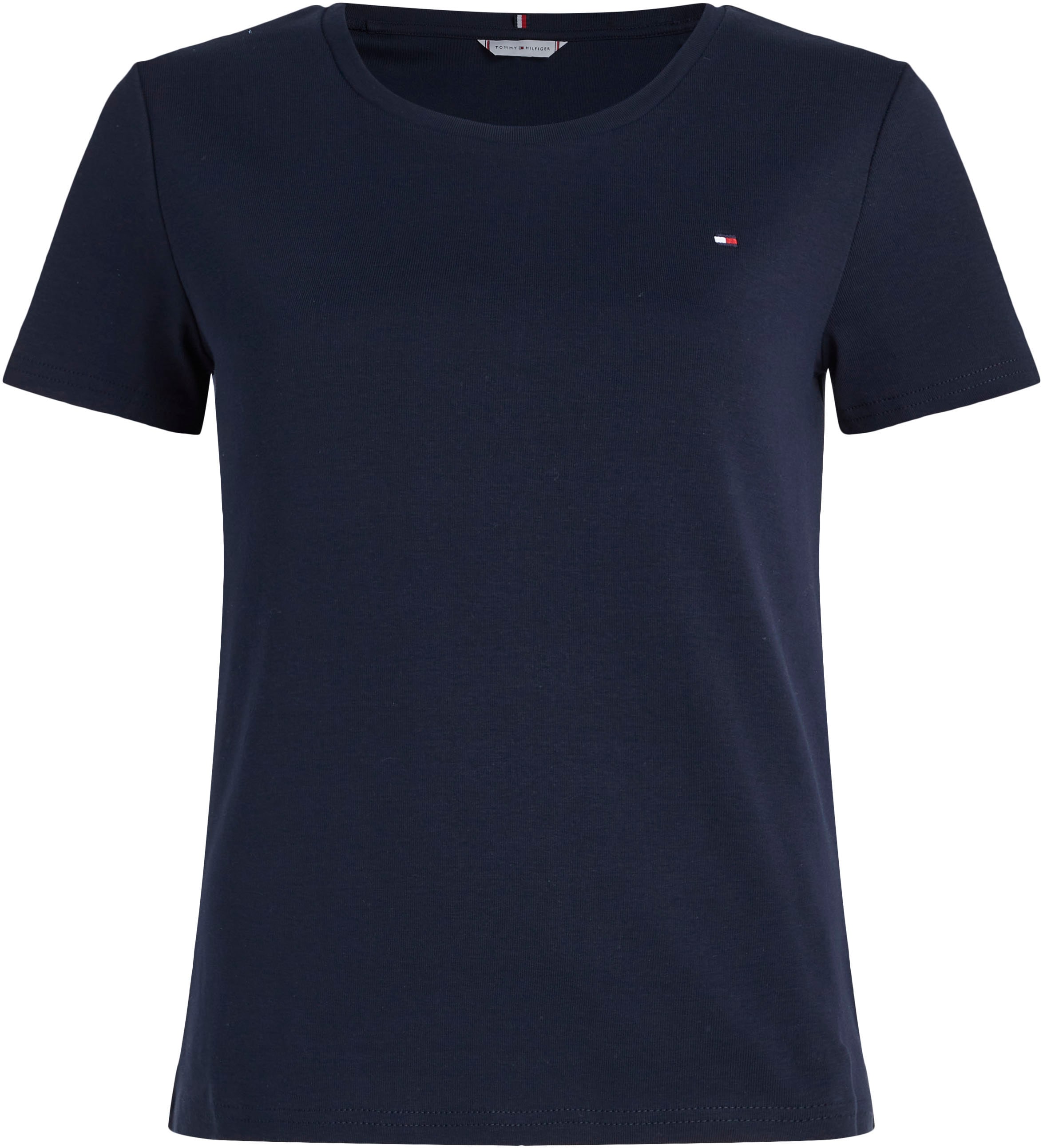 Tommy Hilfiger T-Shirt »SLIM CODY RIB C-NK SS«, mit dezenter Tommy Hilfiger Logostickerei