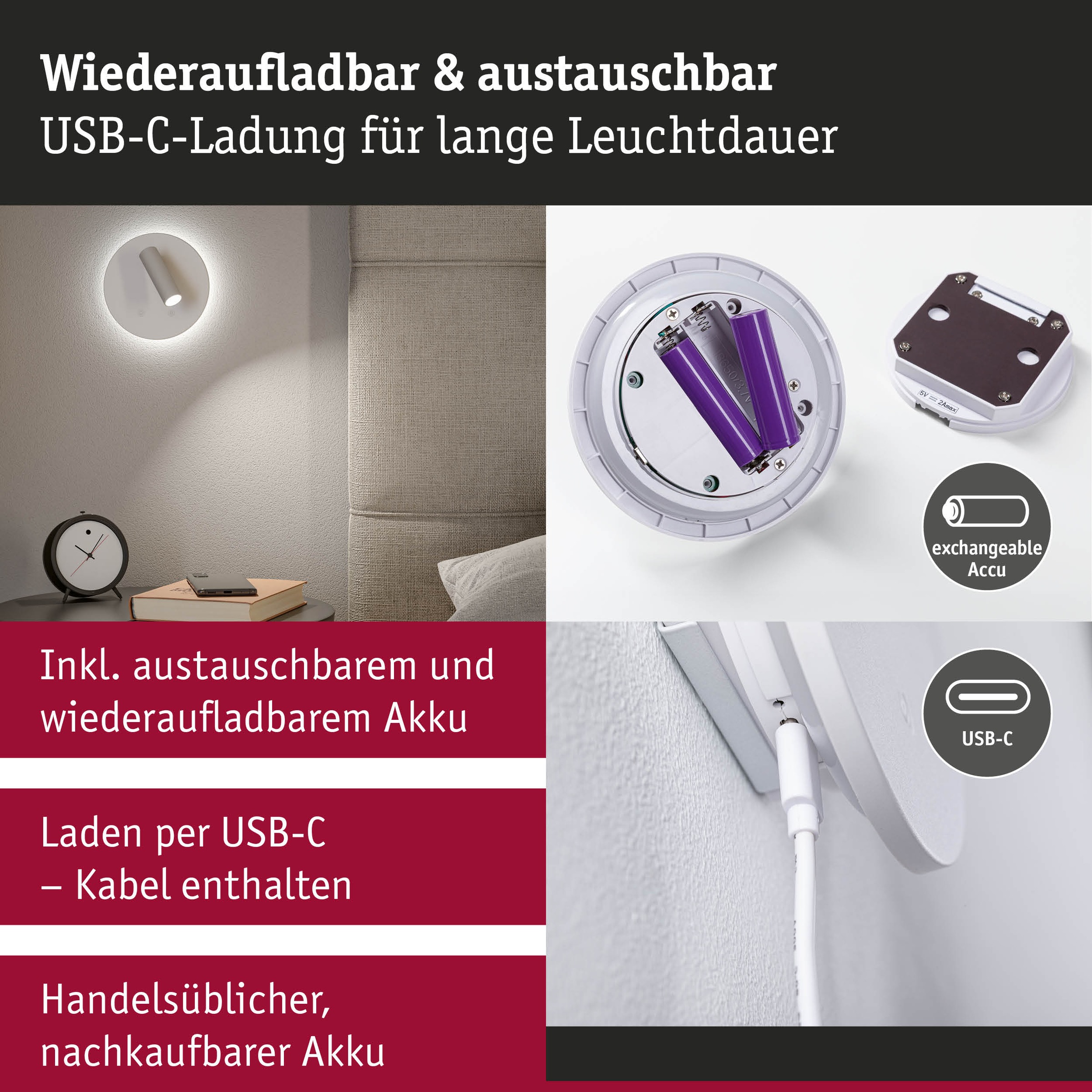 Paulmann LED Wandleuchte »Kiora 1,3W« LED-Modul 1 Stk. Dimmbar
