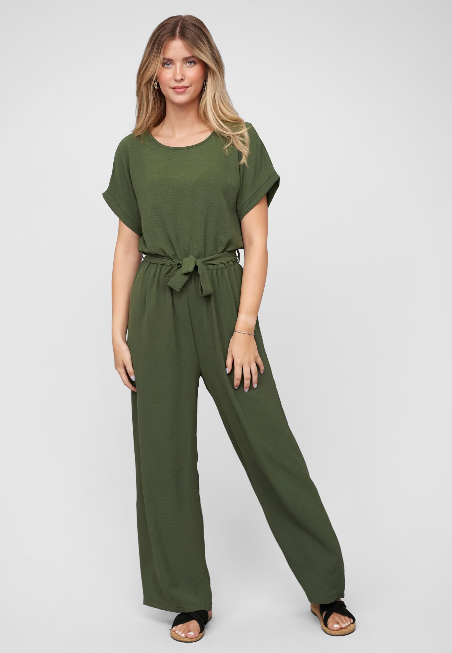 CLOUD 5IVE Jumpsuit »CLOUD 5IVE Jumpsuit with tie belt and back slit« 1 Stk.