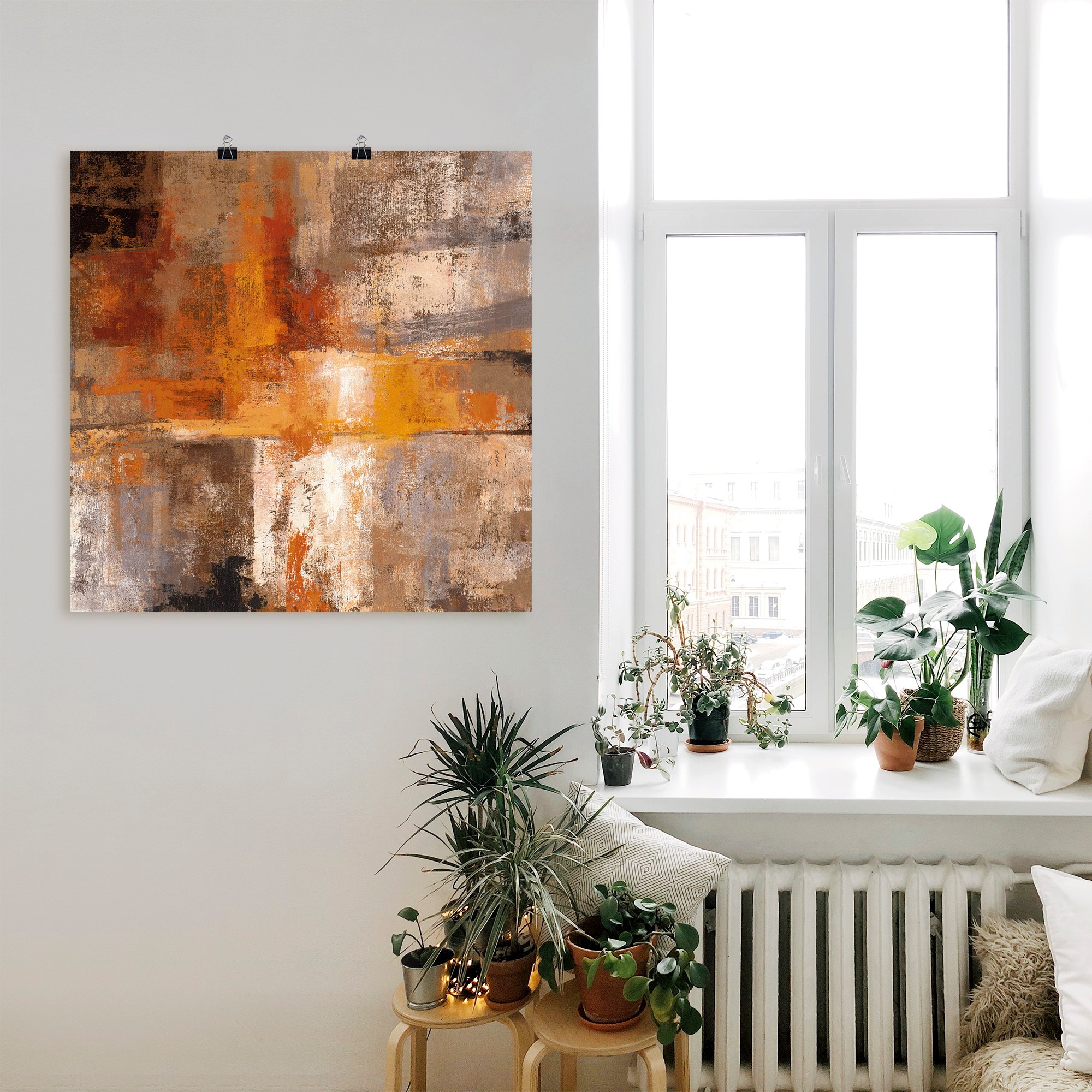 Artland Wandbild »Silber und Bernstein Ernte« Gegenstandslos 1 Stk. tlg. al günstig online kaufen