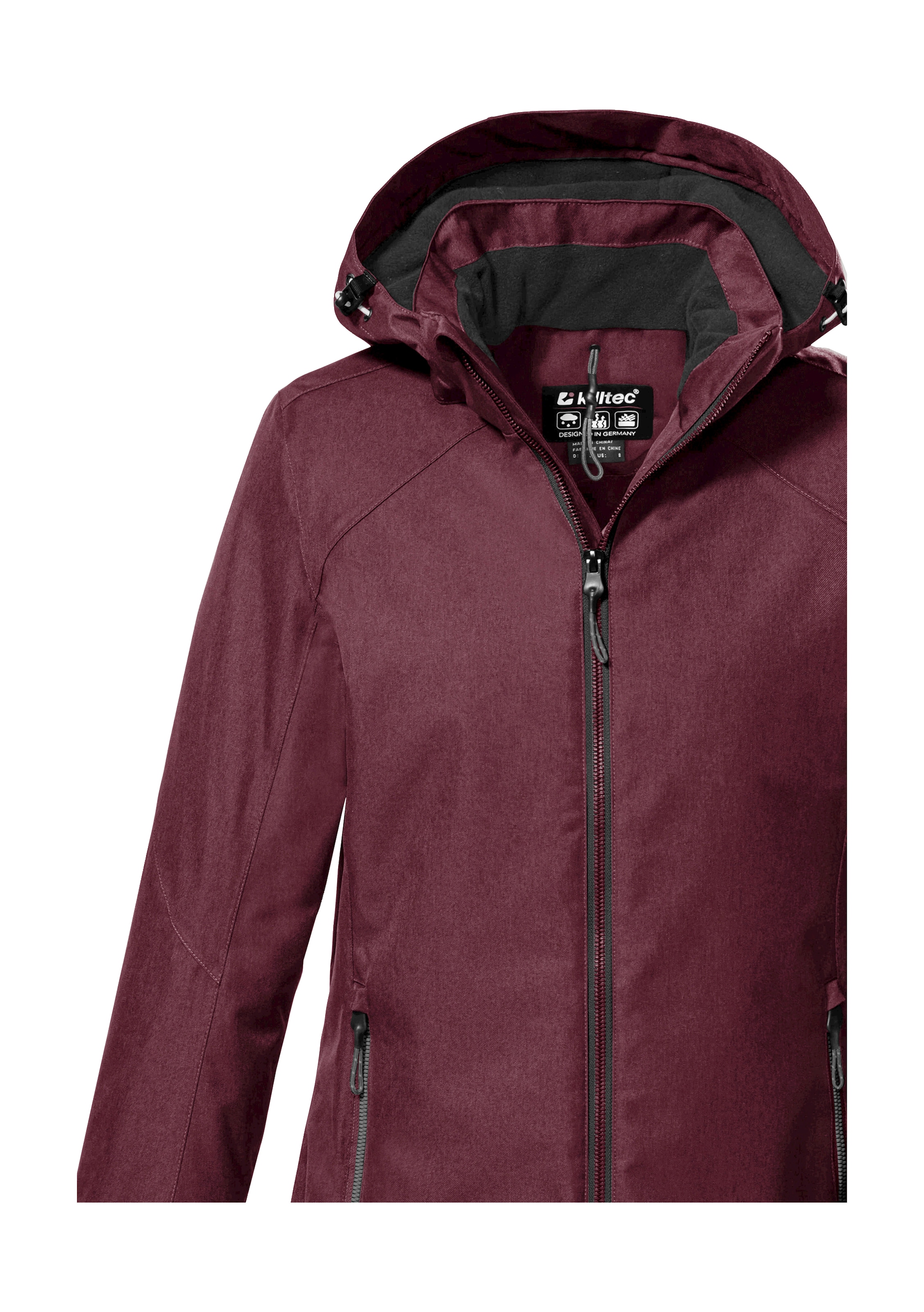 Killtec Outdoorjacke »KOW 142 WMN JCKT«, Wind- und wasserdichte Damenjacke, atmungsaktiv, abnehmbare Kapuze