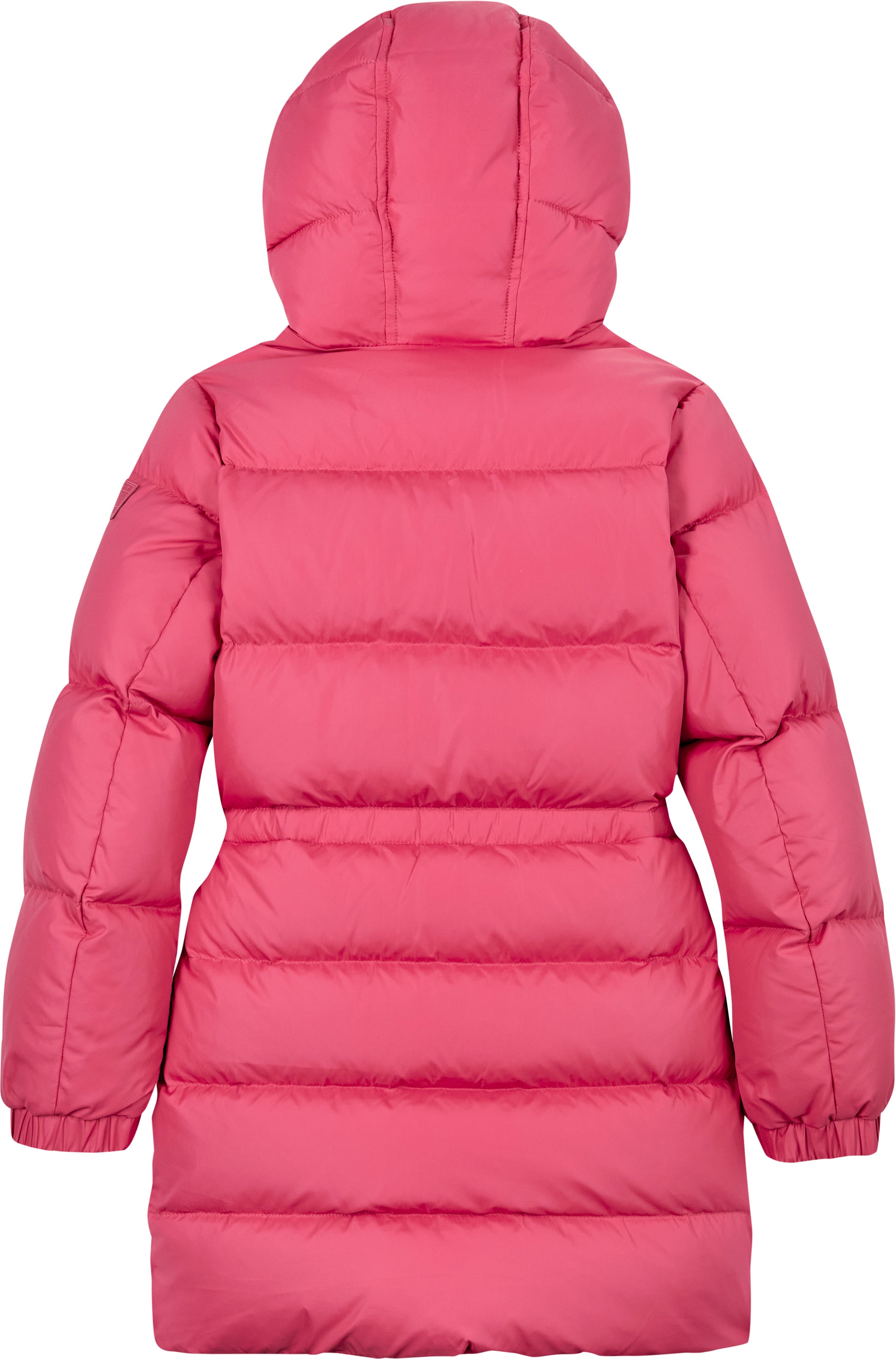 Tommy Hilfiger Steppjacke »LONG WAISTED DOWN JACKET«, mit Kapuze, mit Fellimitat