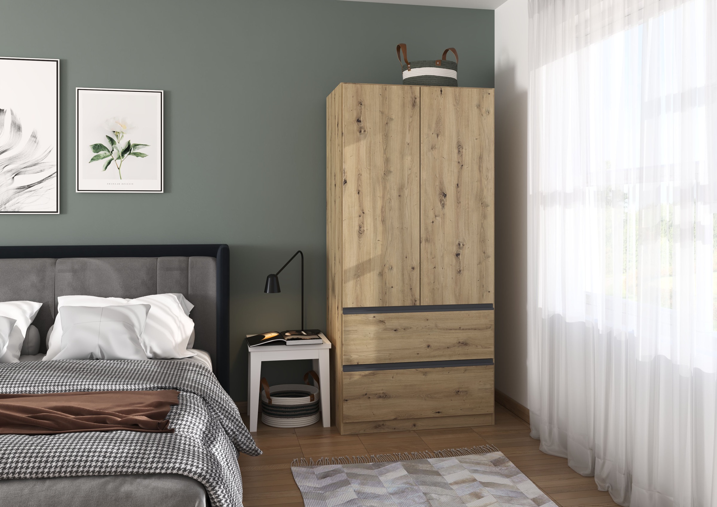 rauch Drehtürenschrank »Kleiderschrank Schrank Garderobe Wäscheschrank COSTA in 3 Breiten«, viel Platz, grifflose Front und Push-to-Open Funktion MADE IN GERMANY