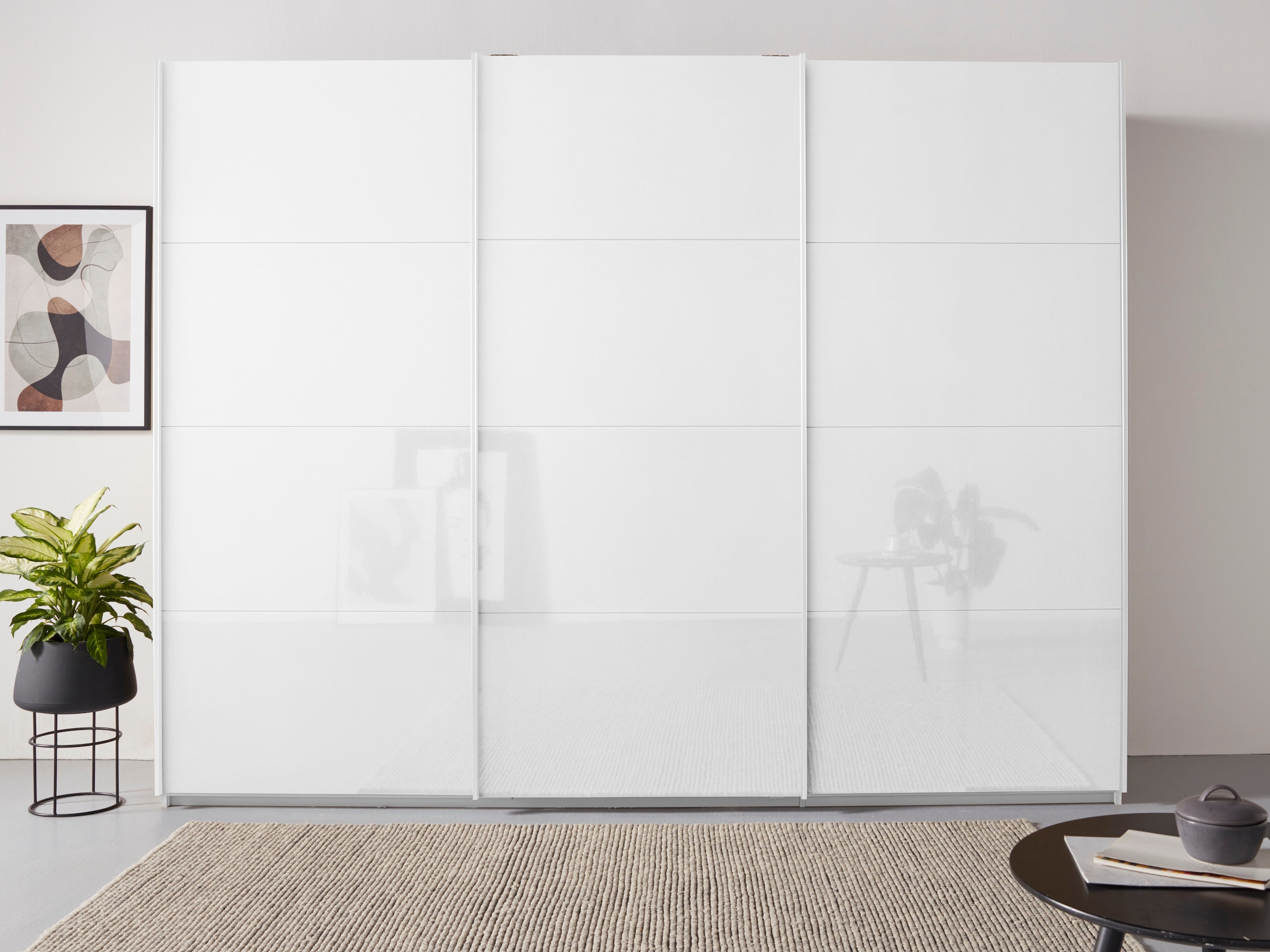 rauch Schwebetürenschrank »Kleiderschrank Schrank Garderobe TOPSELLER OTELI inkl. Inneneinteilung«, mit 3 Innenschubladen sowie zusätzlichen Einlegeböden MADE IN GERMANY