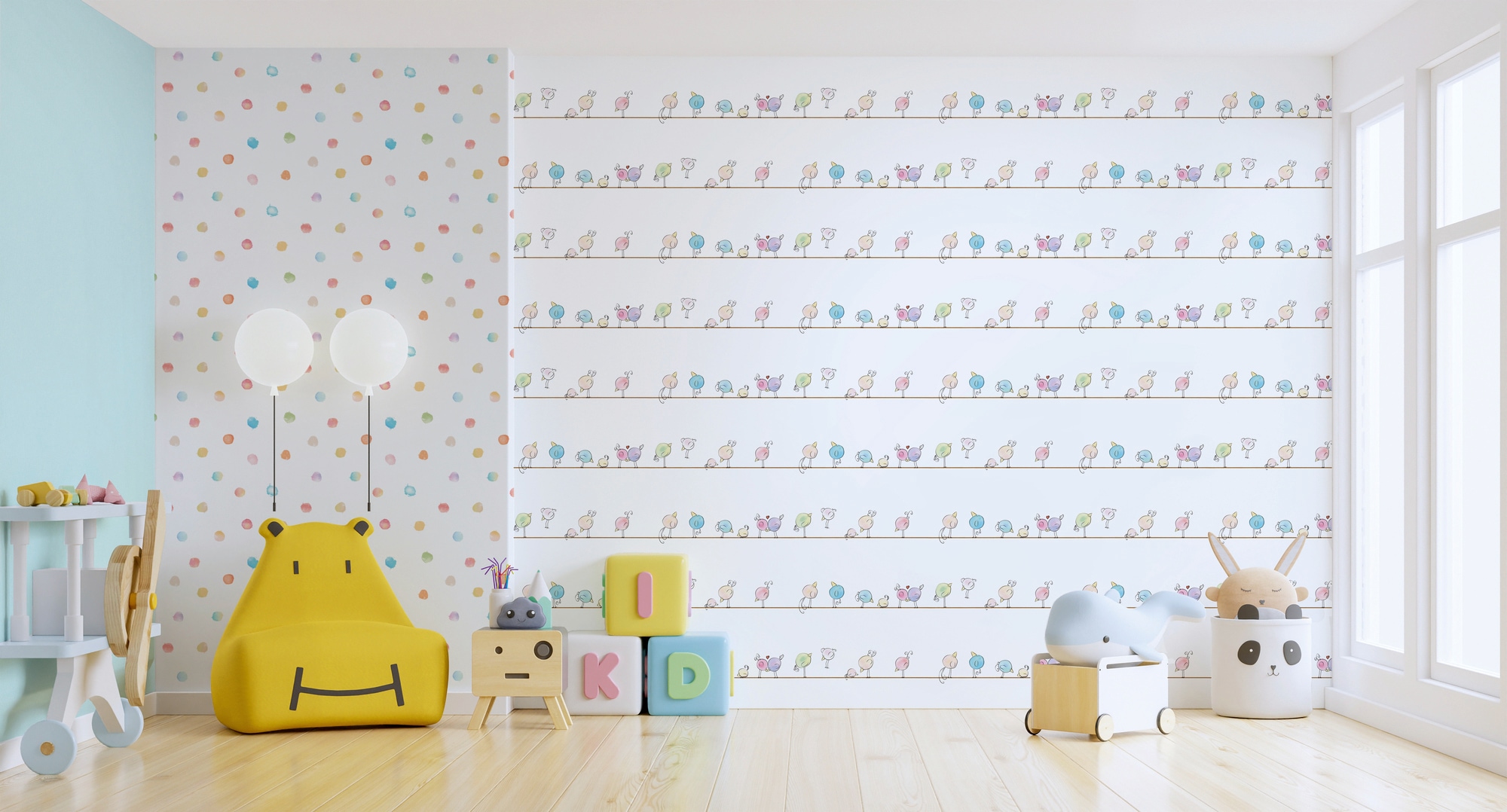 A.S. Création Vliestapete »Little Love«, Motiv-abstrakt-naturalistisch, Kindertapete Tapete Punkten Tapeten Kinderzimmer Flur Design Optik
