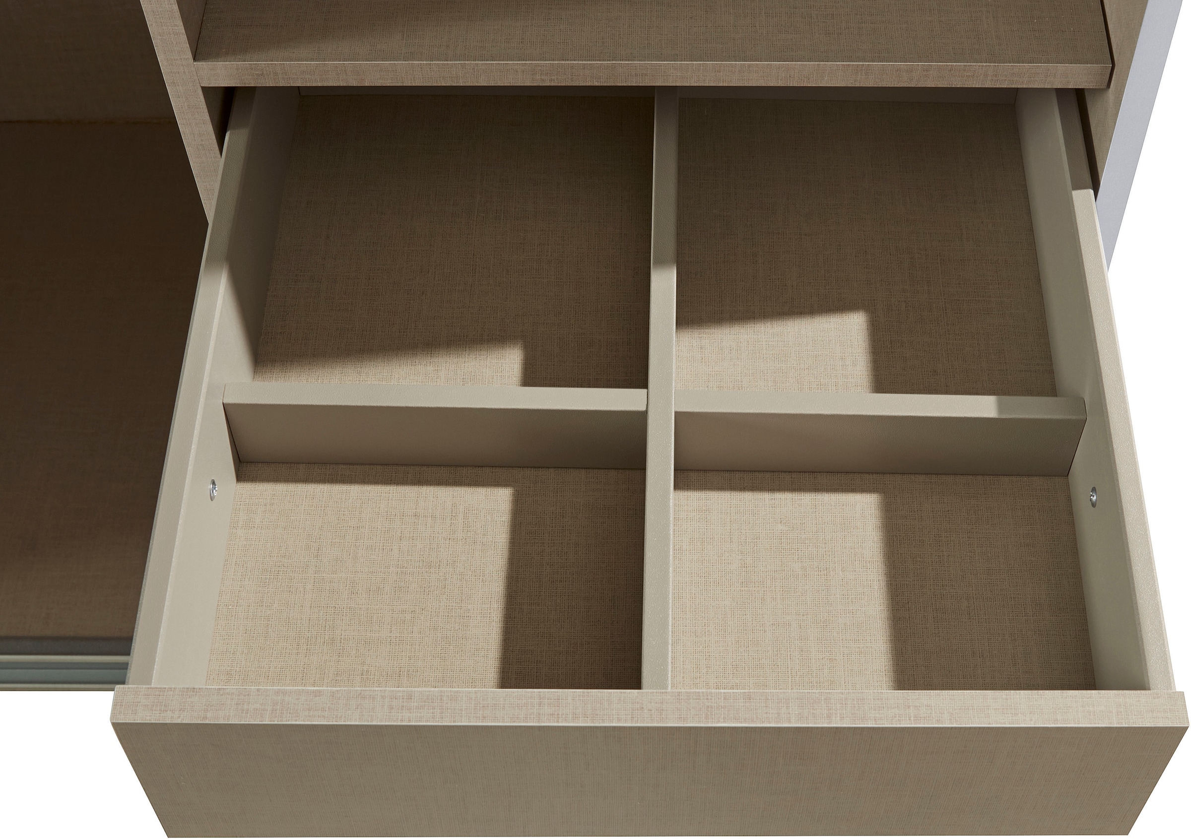rauch Schwebetürenschrank »Kleiderschrank Schrank Garderobe TOPSELLER OTELI inkl. Inneneinteilung«, mit 3 Innenschubladen sowie zusätzlichen Einlegeböden MADE IN GERMANY