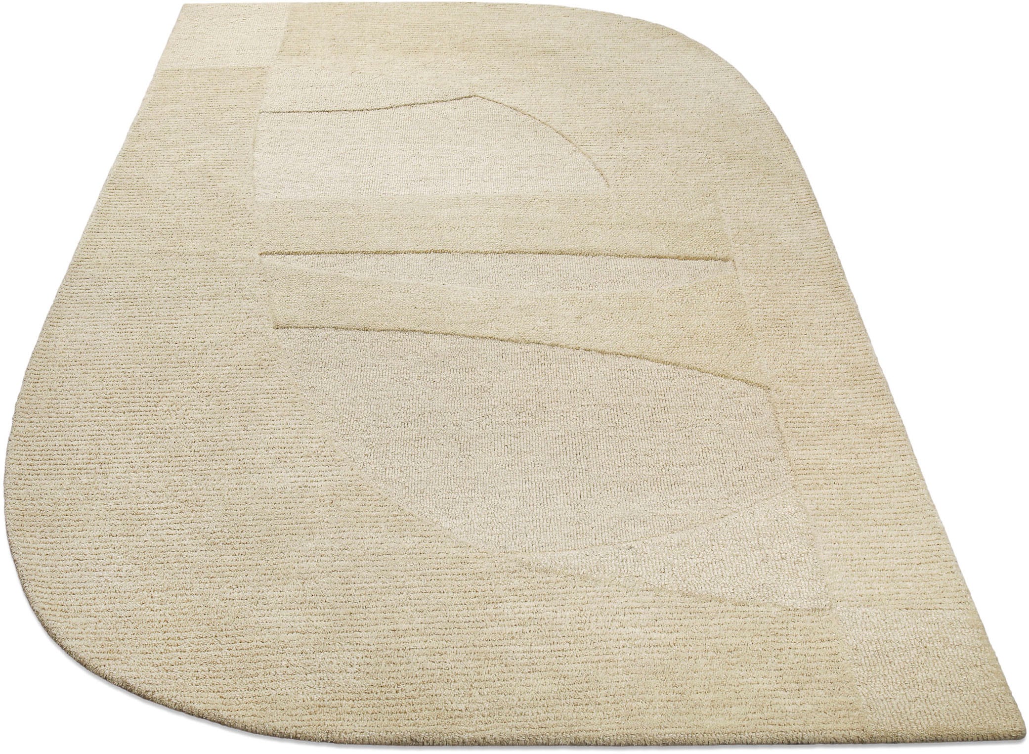 Wecon home Teppich »Dodo«, rechteckig, 10 mm Höhe, Wollteppich, asymmetrisch, hochwertig, handgetuftet, robust, modern