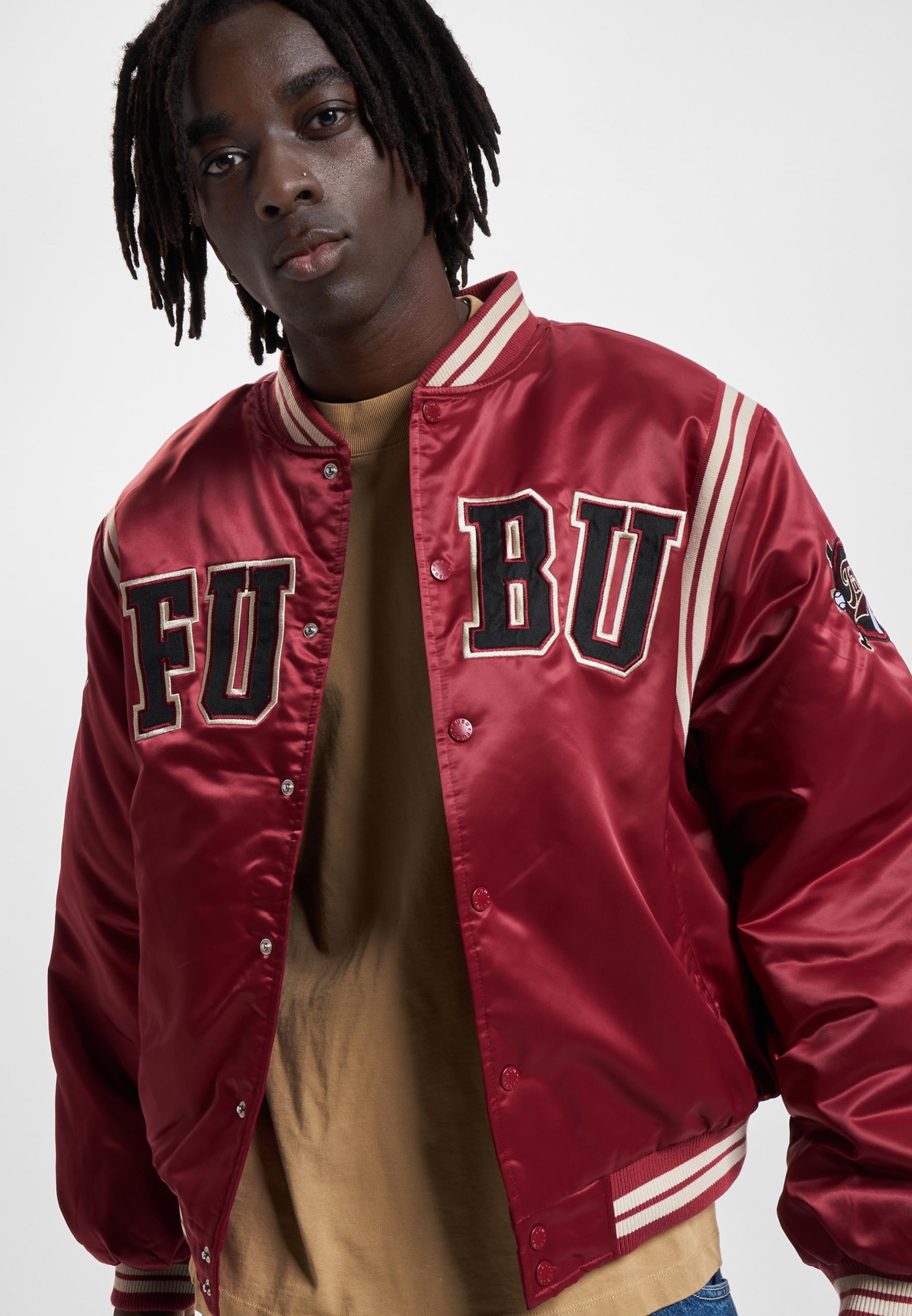 Fubu Bomberjacke »Fubu Herren FM233-001-2 FUBU College Satin Varsity Jacket« 1 Stk. tlg. ohne Kapuze