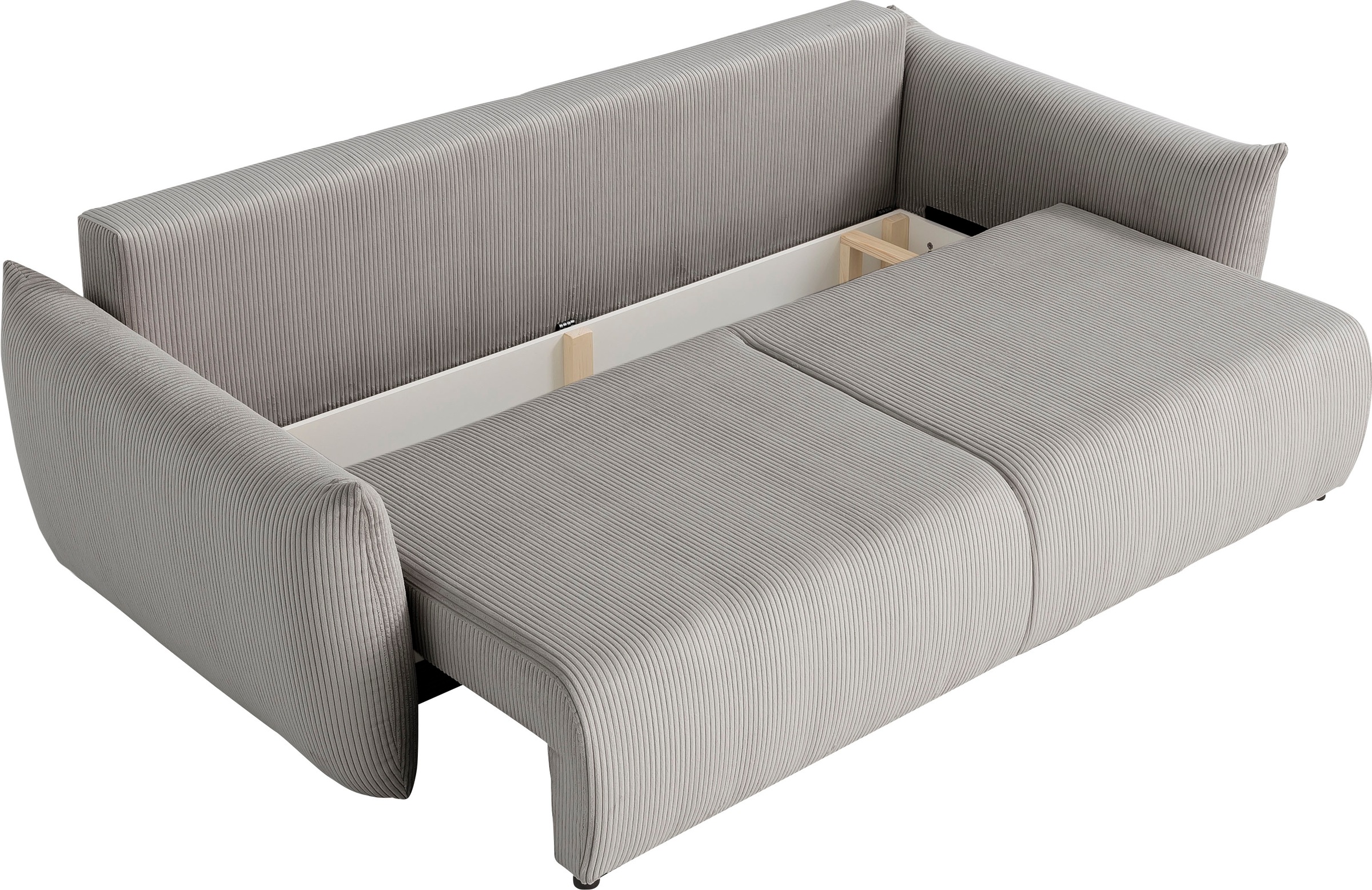 INOSIGN 3-Sitzer »MAVAS Schlafsofa mit Bettkasten«, ca.240/108cm (Liegefläche 212/145 cm), Cord, Chenille, Struktur