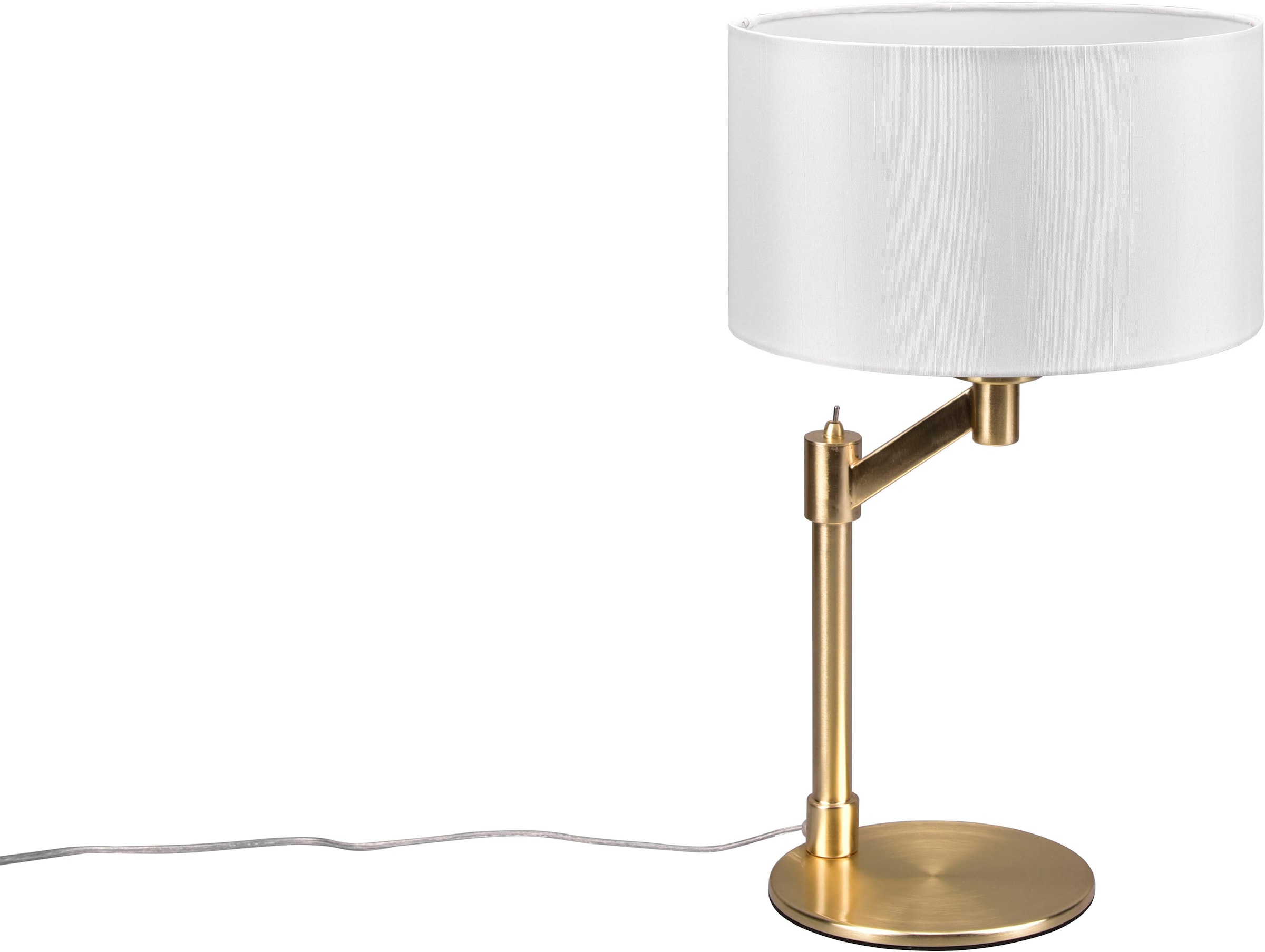 TRIO Leuchten Schreibtischlampe exkl 1 Kippschalter E27 Stoffschirm kaufen »Cassio«, LM, online Nachttischlampe flammig-flammig, 1x 48cm, Höhe