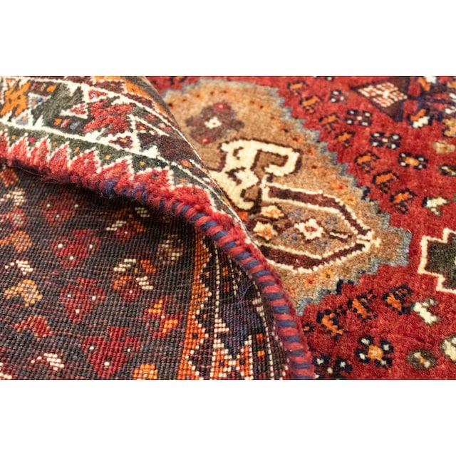 morgenland Wollteppich »Ghashghai Teppich handgeknüpft rot«, rechteckig,  handgeknüpft auf Rechnung bestellen