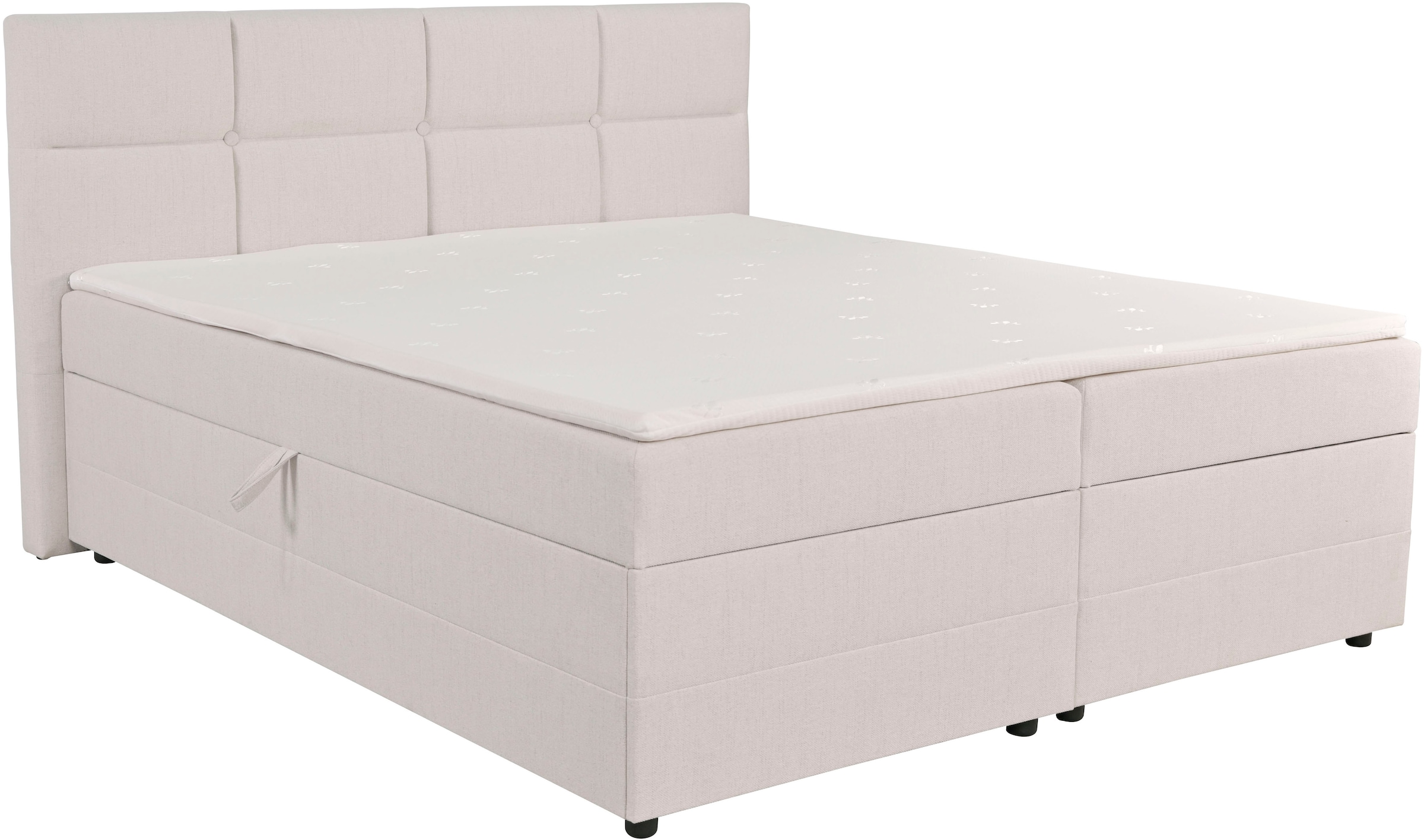 INOSIGN Boxbett »Fillmore inkl. Bettkasten, Liegefläche 180x200 cm, in Boxspring-Optik«, inkl. Topper, erhältlich in verschiedenen Farben
