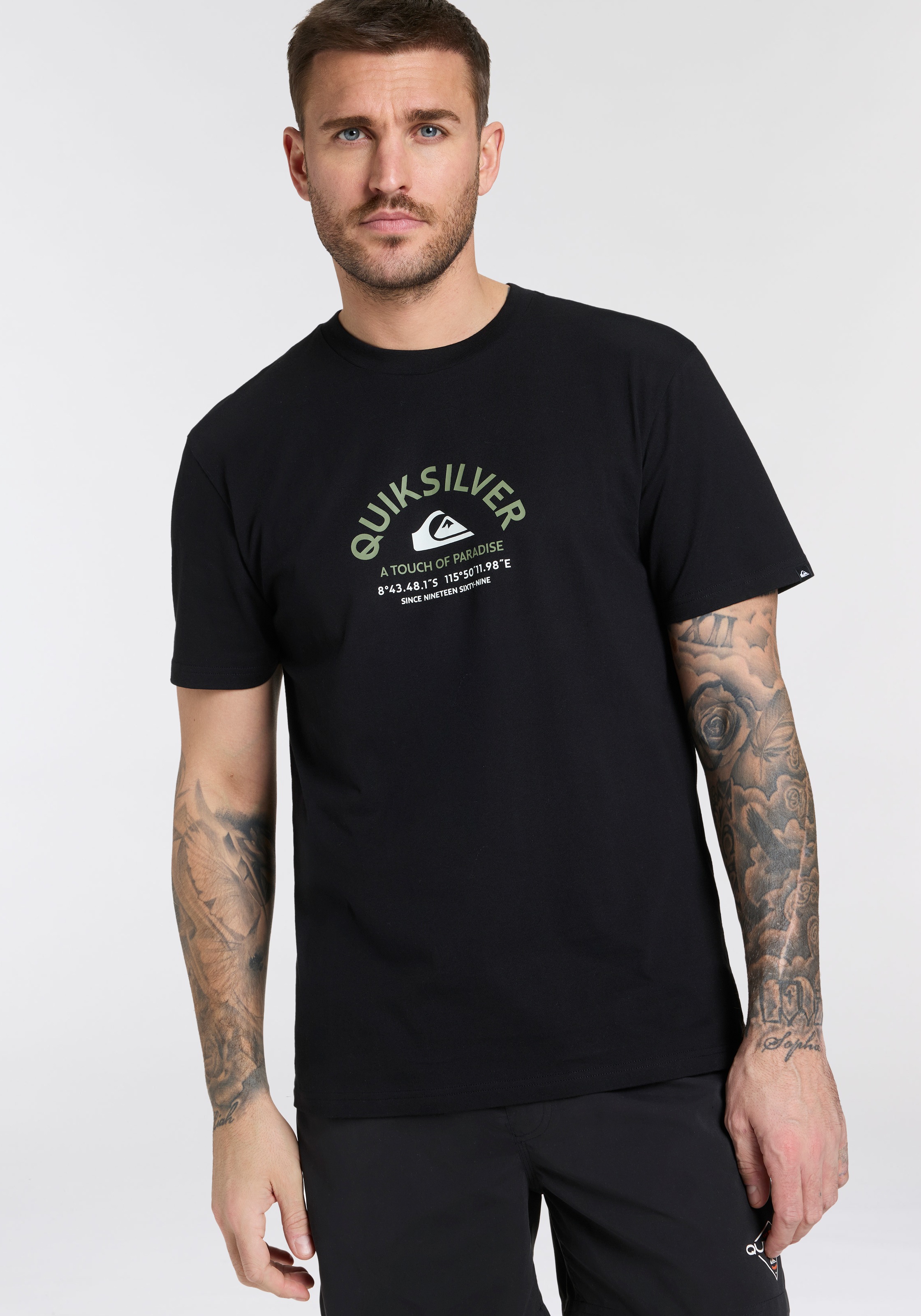 Quiksilver T-Shirt »BEST PLACE SHORT SLEEVE TEE PACK YM« Packung, 2er-Pack, 2 Stk. tlg.