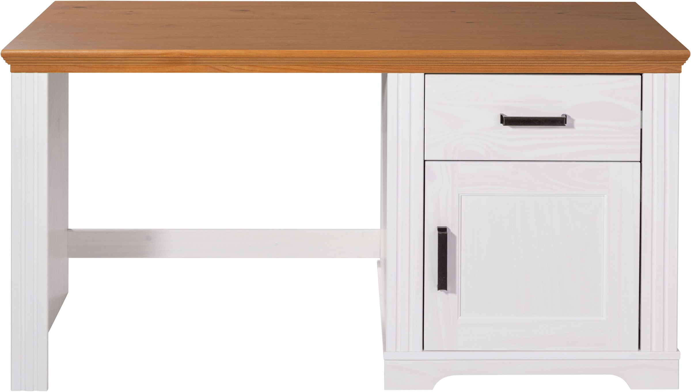 Inter Link Computertisch »Schreibtisch Maluno« 1 Stk. tlg. Kiefer Massiv, Soft-Close, Stauraum, BxTxH: ca. 143 x 65 x 76 cm