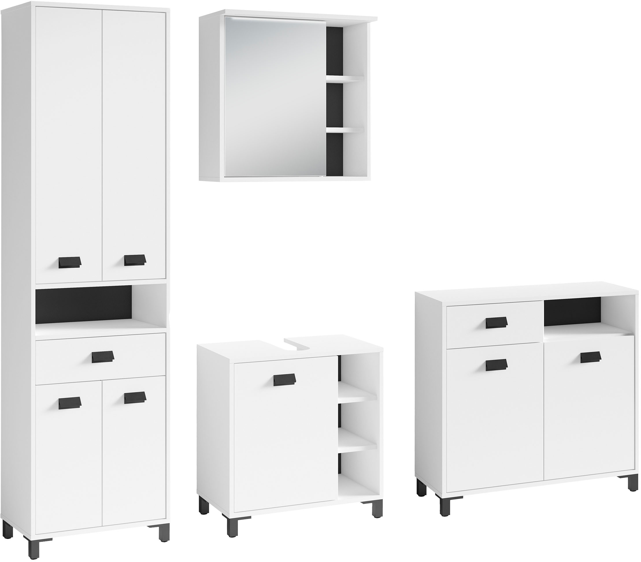 byLIVING Badmöbel-Set »Wellness« Komplett-Set, 4-tlg, 4 Stk. tlg. günstig online kaufen