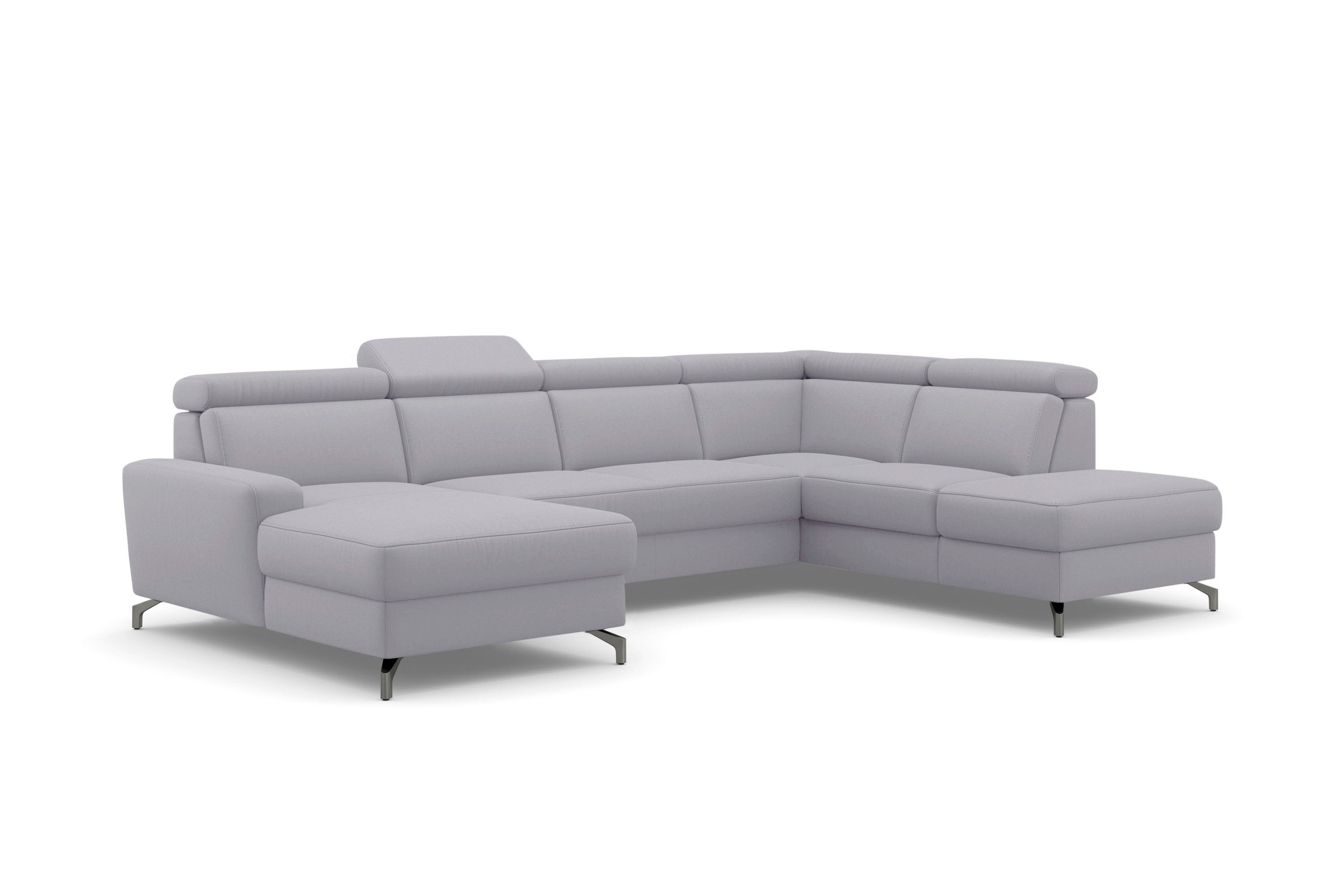 sit&more Wohnlandschaft »Scarlett U-Form«, inklusive Kopfteilverstellung, wahlweise mit Bettfunktion, Bettkasten
