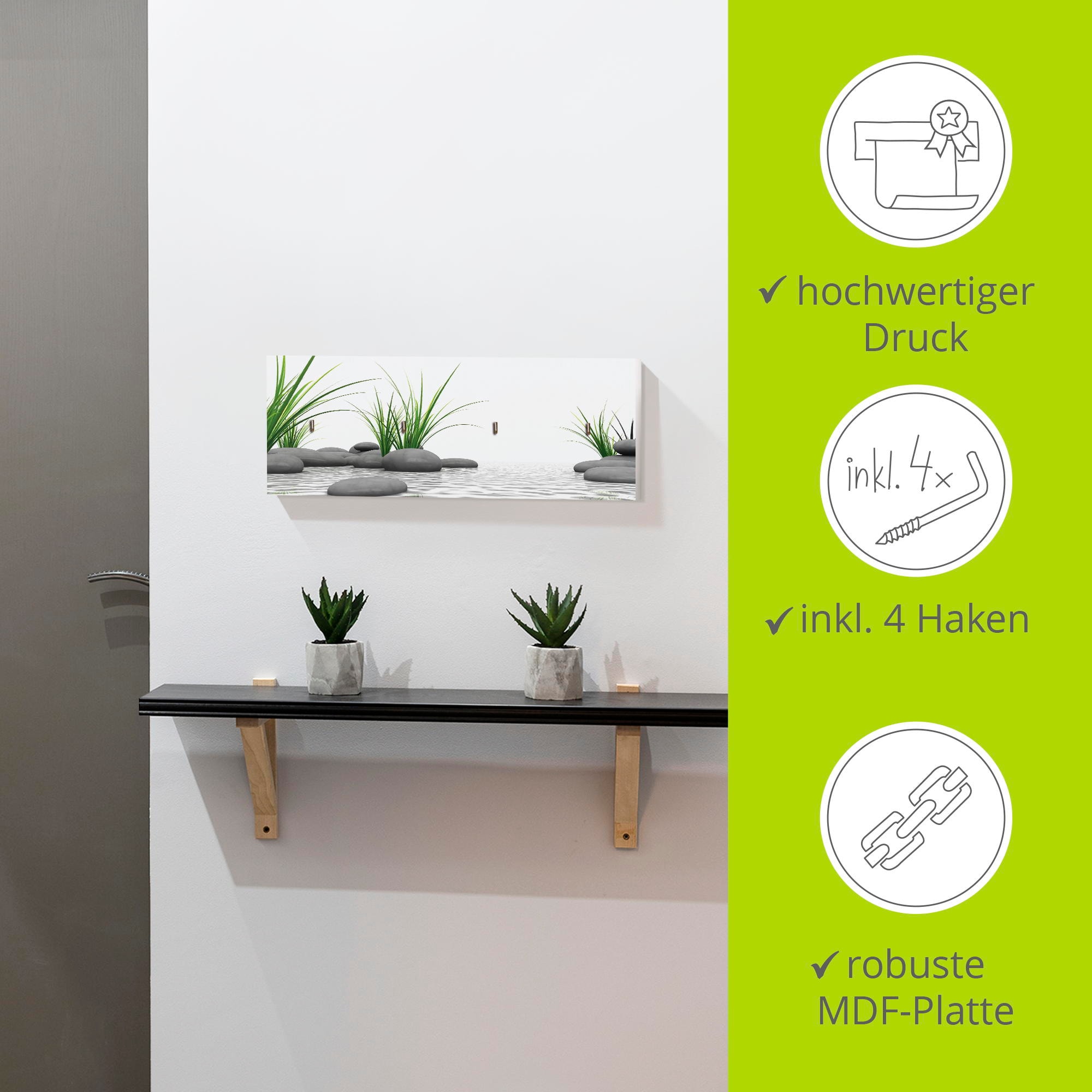 Artland Hakenleiste »3 D Steine«, MDF