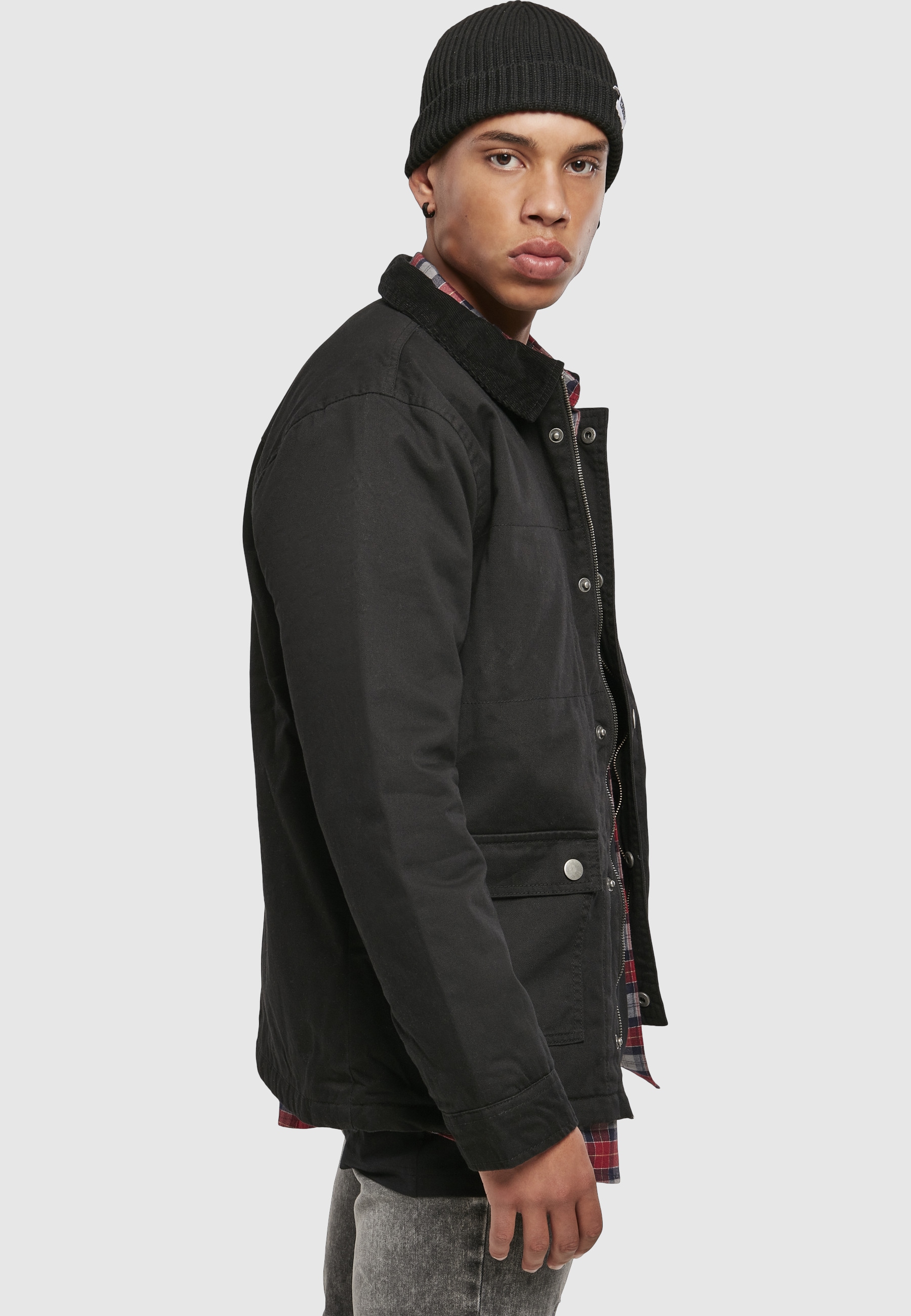 URBAN CLASSICS Winterjacke »Urban Classics Herren Hunter Jacket« 1 Stk. tlg. ohne Kapuze