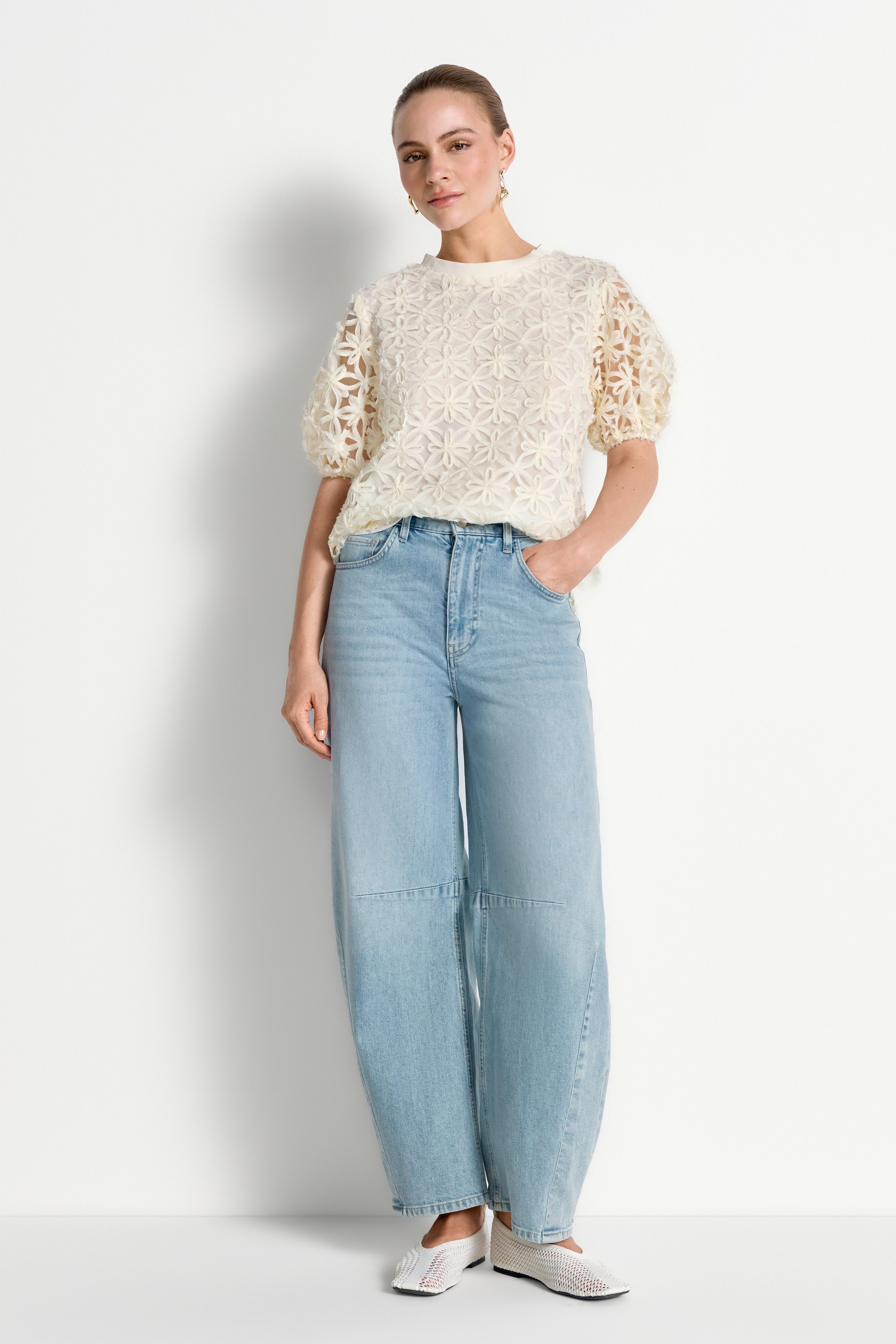 RICHROYAL T-Shirt oversize, mit Spitze