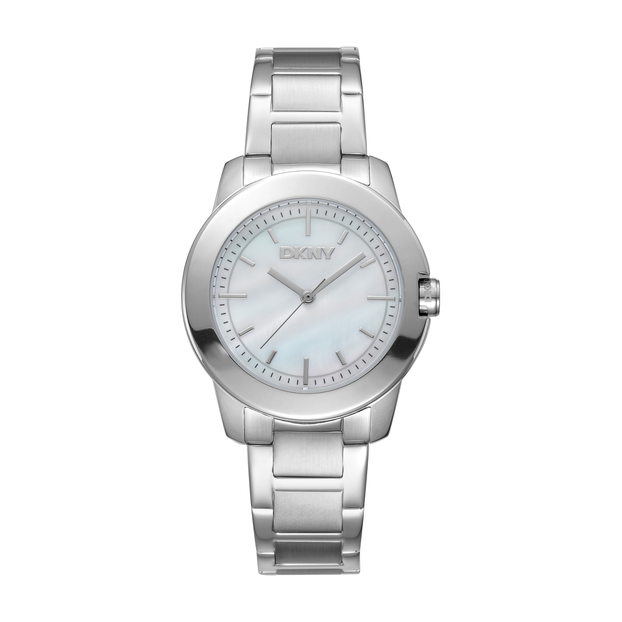 DKNY Quarzuhr »Park Ave Midi« Armbanduhr, Damenuhr, Edelstahlarmband, analog