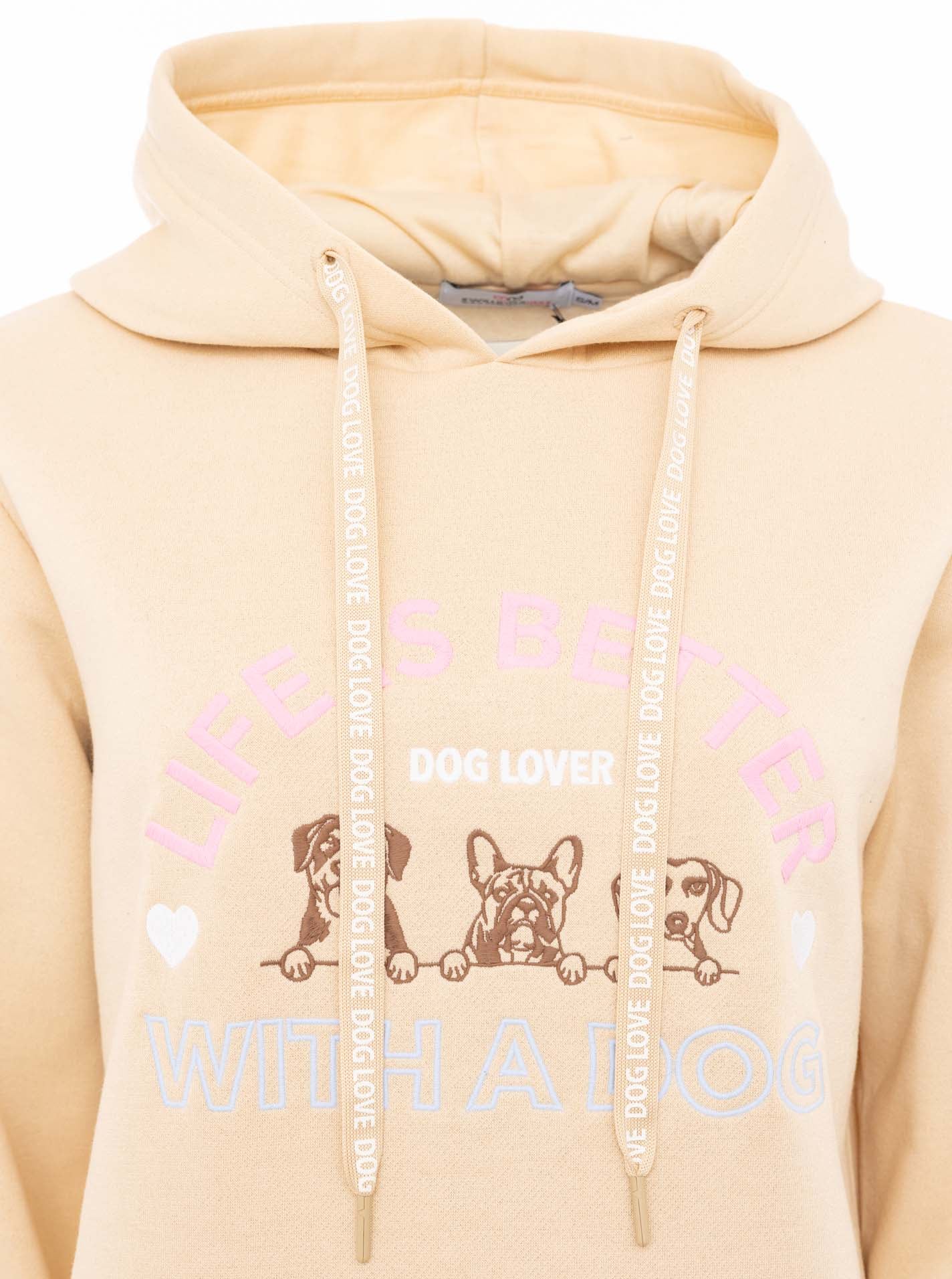 Zwillingsherz Hoodie »"Dog Life"«, Mini-Me,mit gestickten Hunden und Slogan
