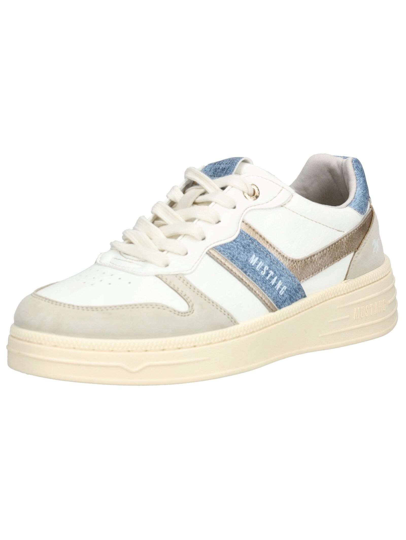 MUSTANG SHOES Sneaker »Sneaker Lederimitat« Ice 38 38 Verschluss: Schnürung