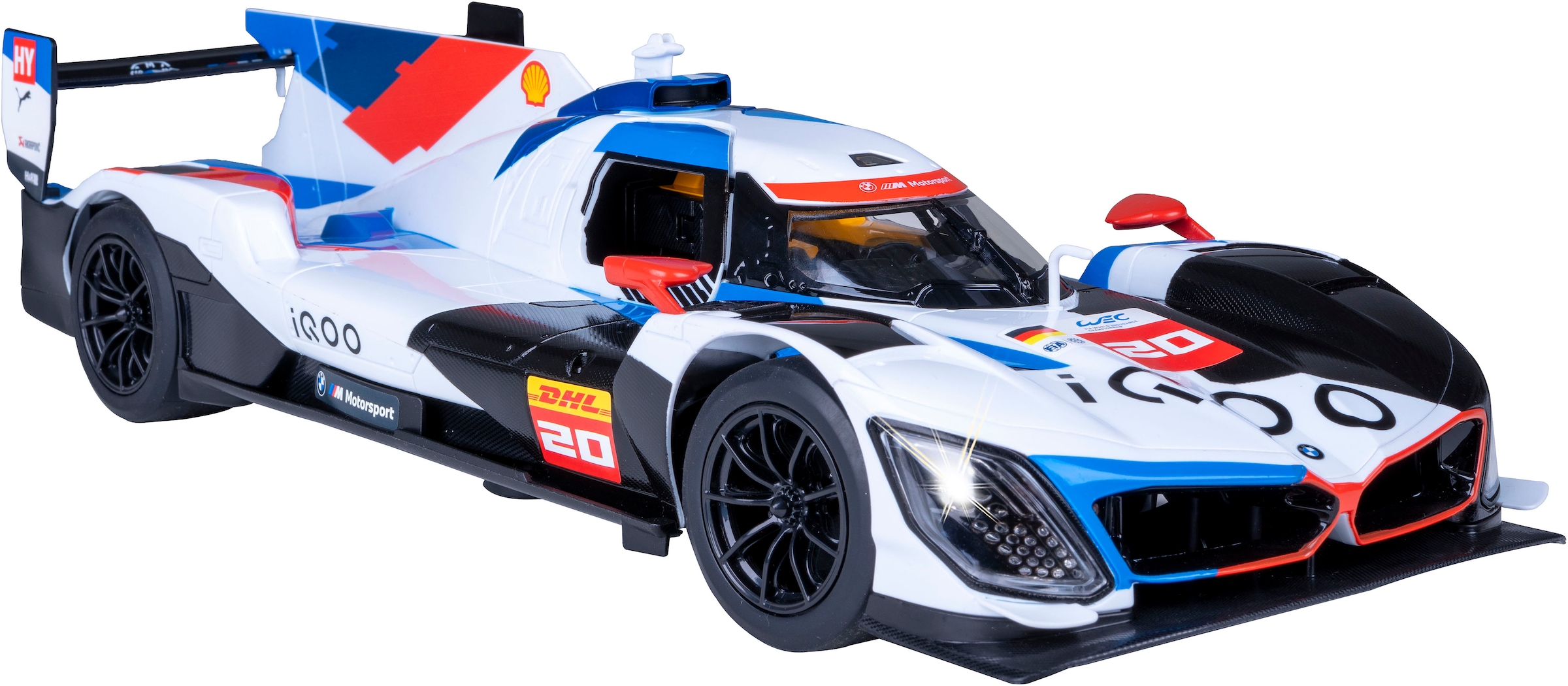 Jamara RC-Auto »BMW M Hybrid V8 LMDH 1:14 weiß 2,4GHz«, mit LED Licht