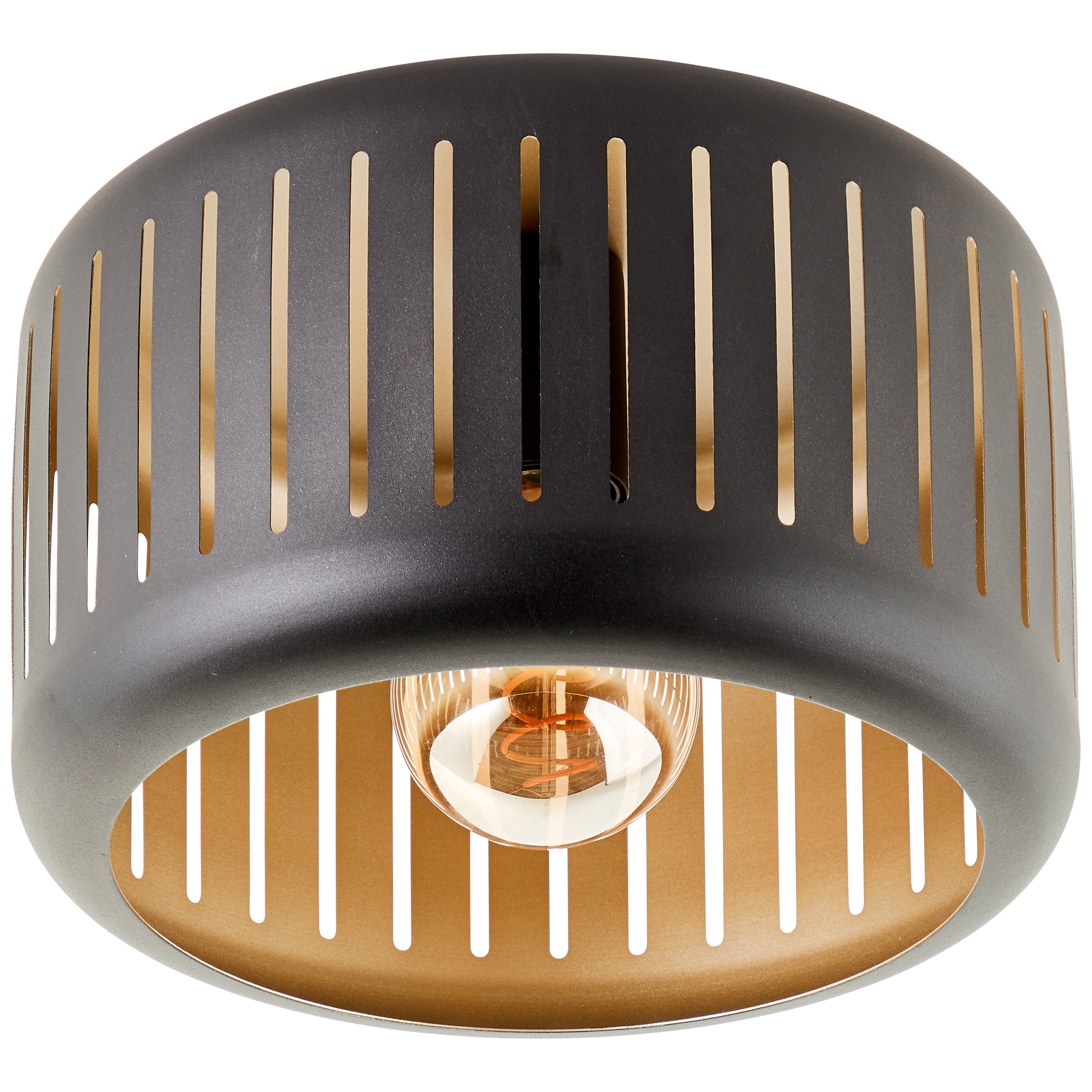 Brilliant Deckenleuchte »Tyas«, 1 flammig, Leuchtmittel E27 | ohne Leuchtmittel, 19 x 27 cm, E27, Metall, schwarz/goldfarben