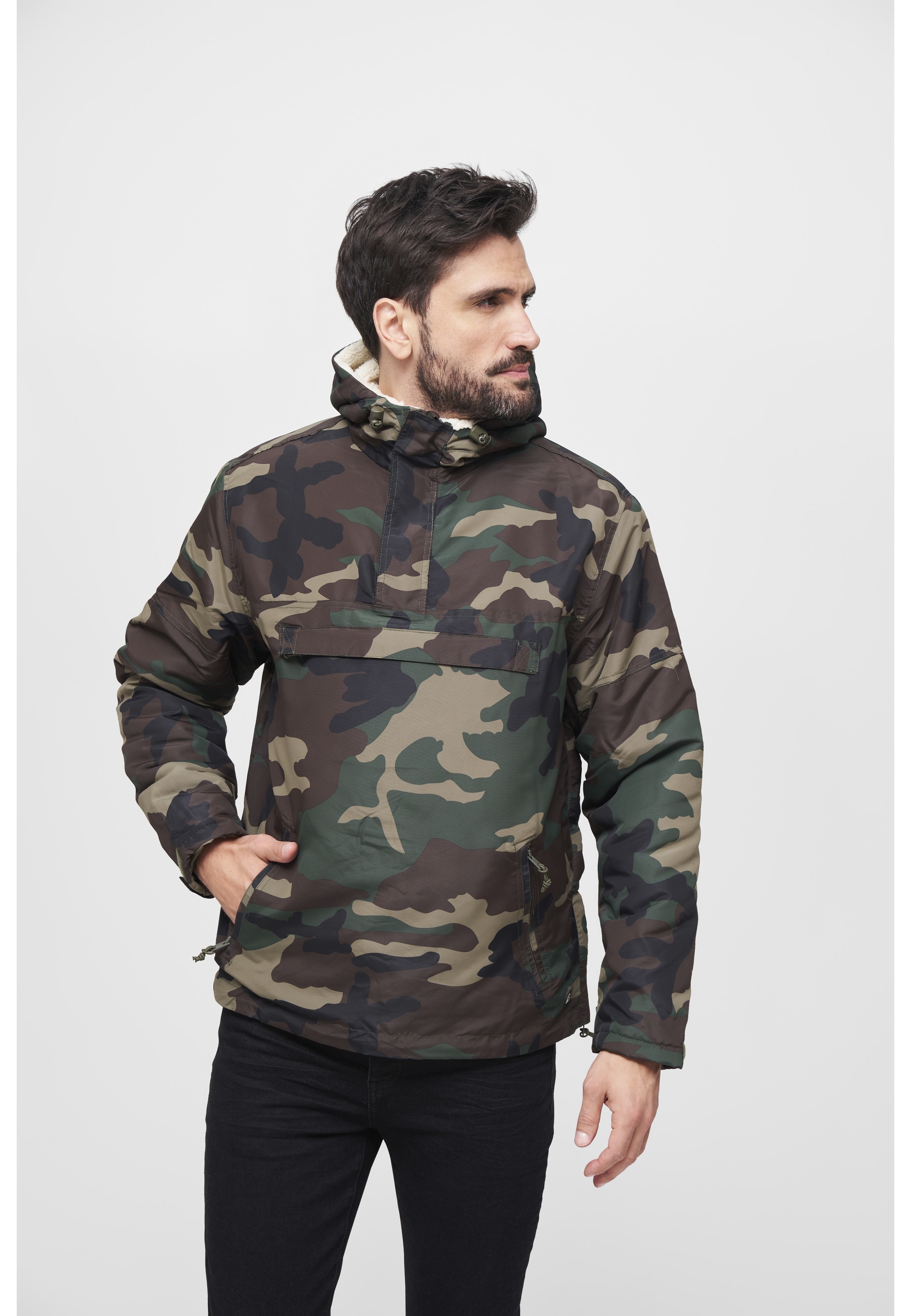 Brandit Allwetterjacke »Brandit Herren Windbreaker Sherpa« 1 Stk. tlg. mit Kapuze