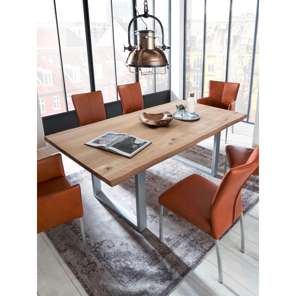 SIT Esstisch »Tops&Tables«, mit Tischplatte aus Wildeiche, mit Baumkante wie gewachsen, Vintage