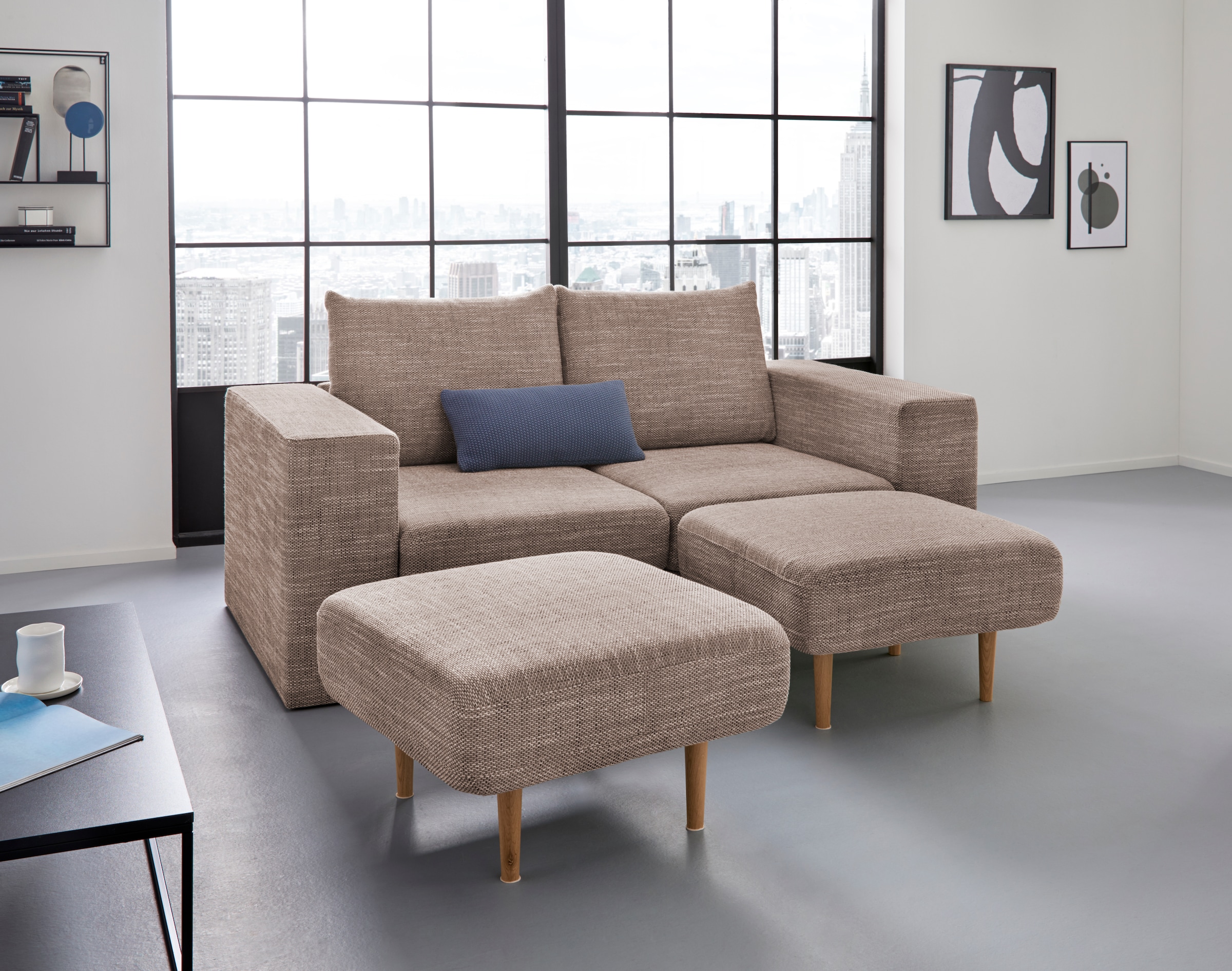 LOOKS by Wolfgang Joop 2,5-Sitzer »Looksv« Verwandlungssofa: aus Sofa wird Sofa mit 2 Hockern