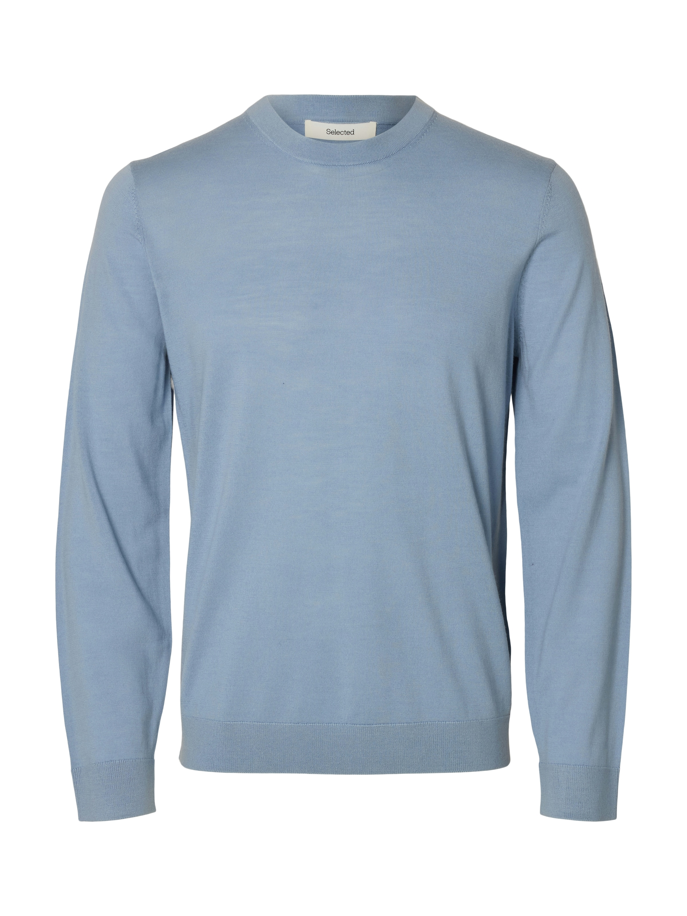 SELECTED Rundhalspullover »SLHTRAY LS KNIT MERINO CREW NECK NOOS« Wolle, regular fit