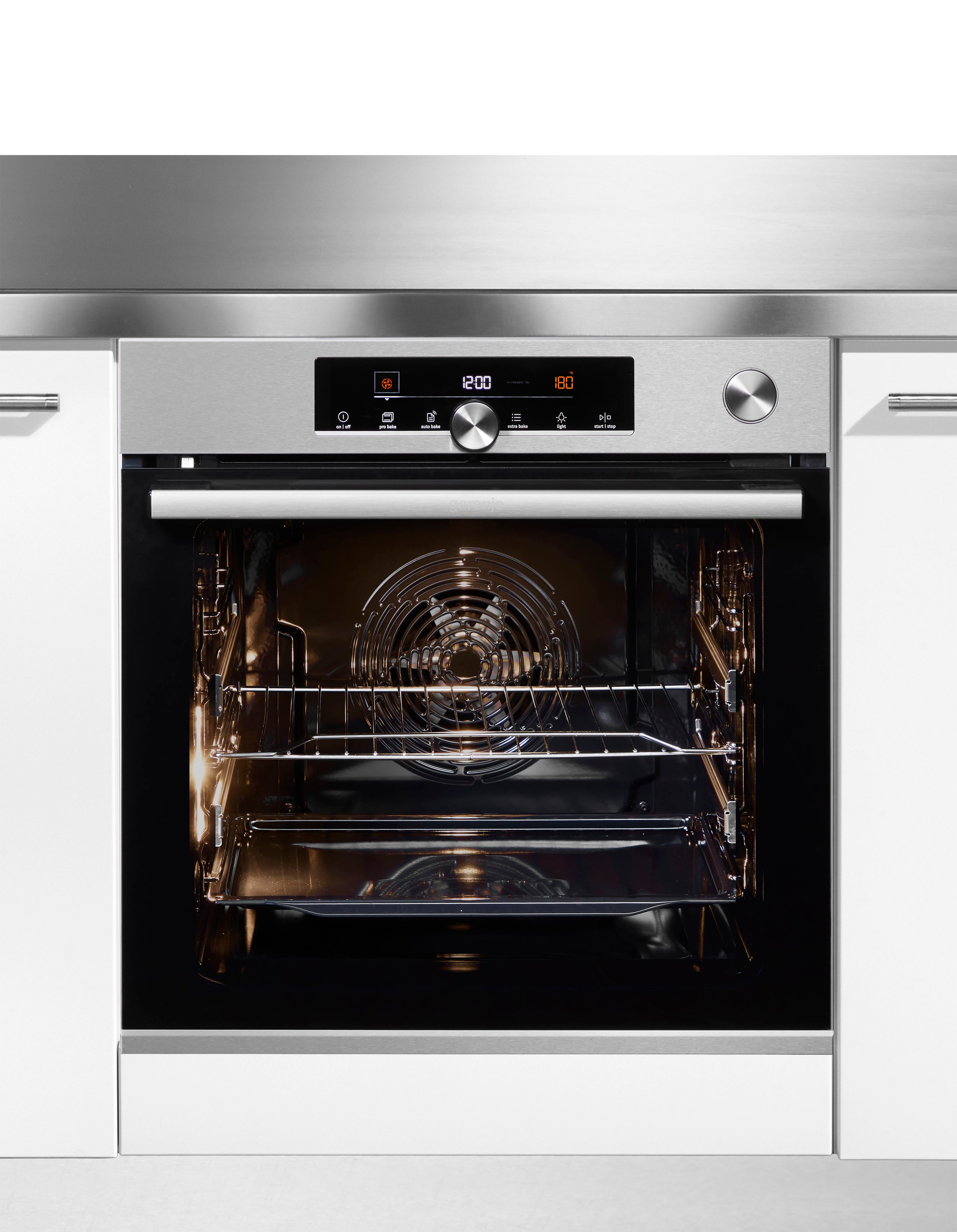 2. Bild von GORENJE Backofen »BPSA6747A08«, BPSA6747A08X, mit 2-fach-Teleskopauszug, Pyrolyse-Selbstreinigung