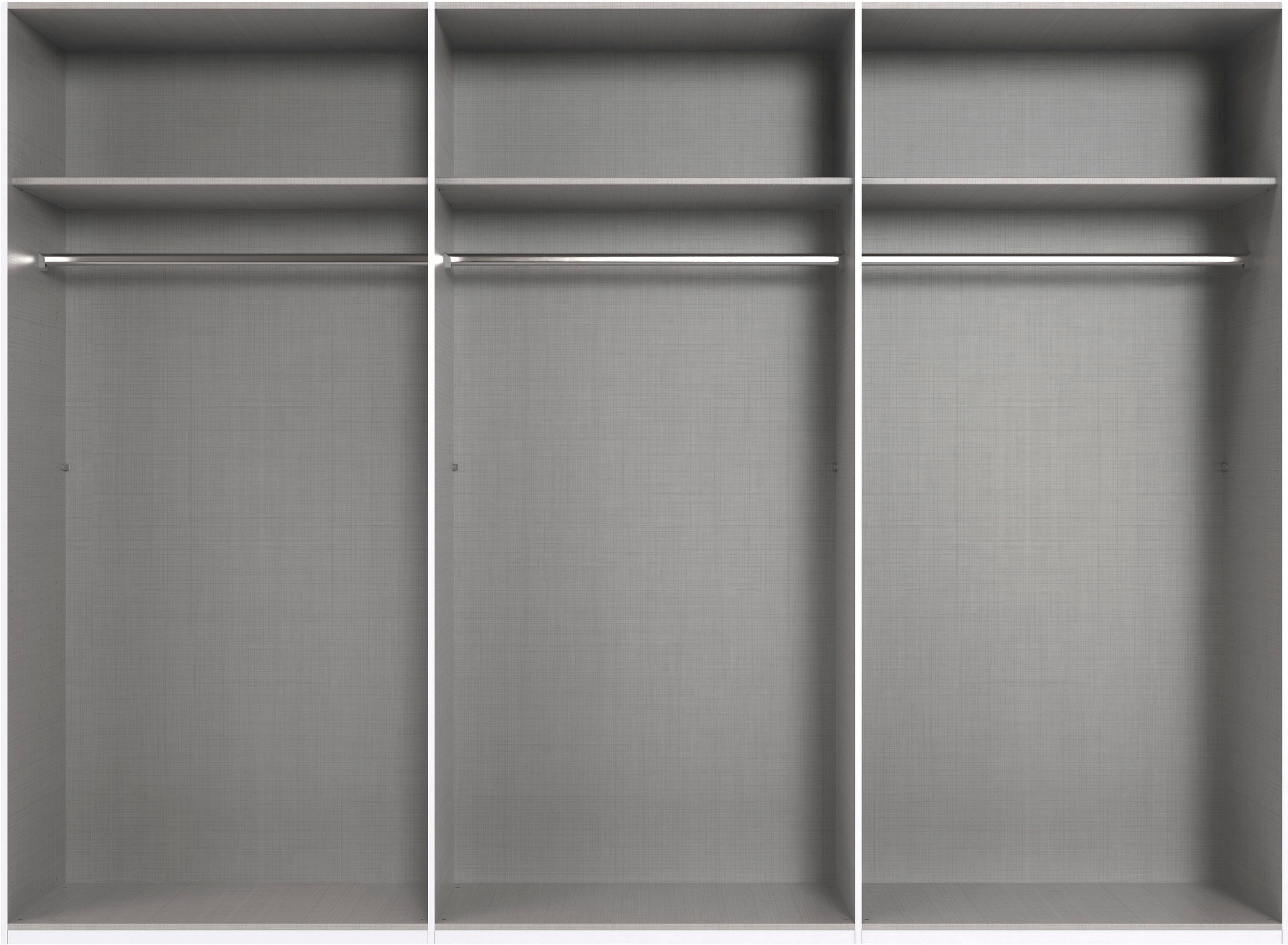 Wimex Schwebetürenschrank »Jork Kleiderschrank mit Spiegel, schwarze Metallgriffe«, Schrank in verschiedenen Größen und Innenausstattungsvarianten