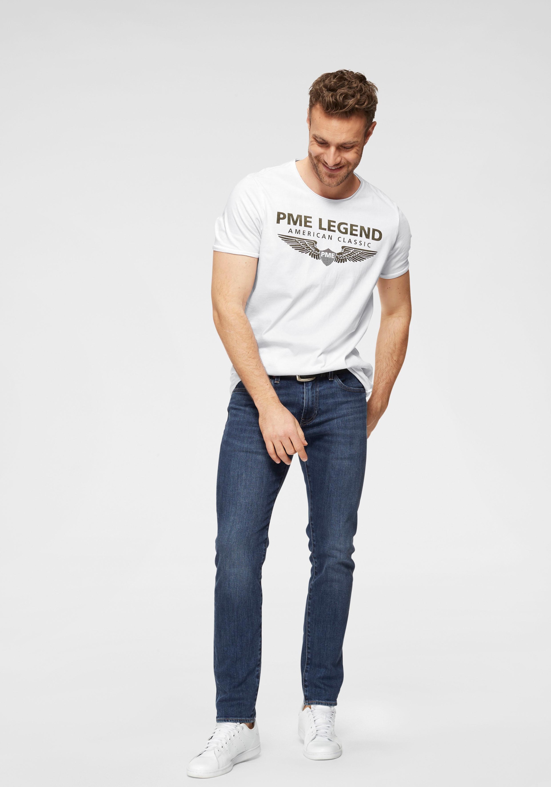 PME LEGEND T-Shirt, eingefasster Rundhalsausschnitt mit Rollkante