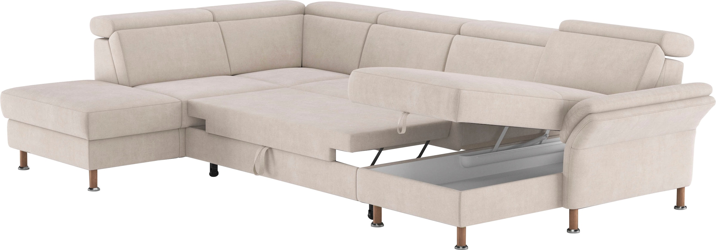 Home affaire Wohnlandschaft »Calypso U-Form«, wahlweise mit motorischer Relaxfunktion