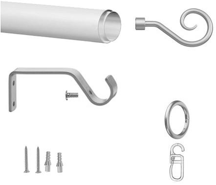 indeko Gardinenstange »Jena« Ø 13 mm 1 läufig-läufig ausziehbar stufenlos v günstig online kaufen