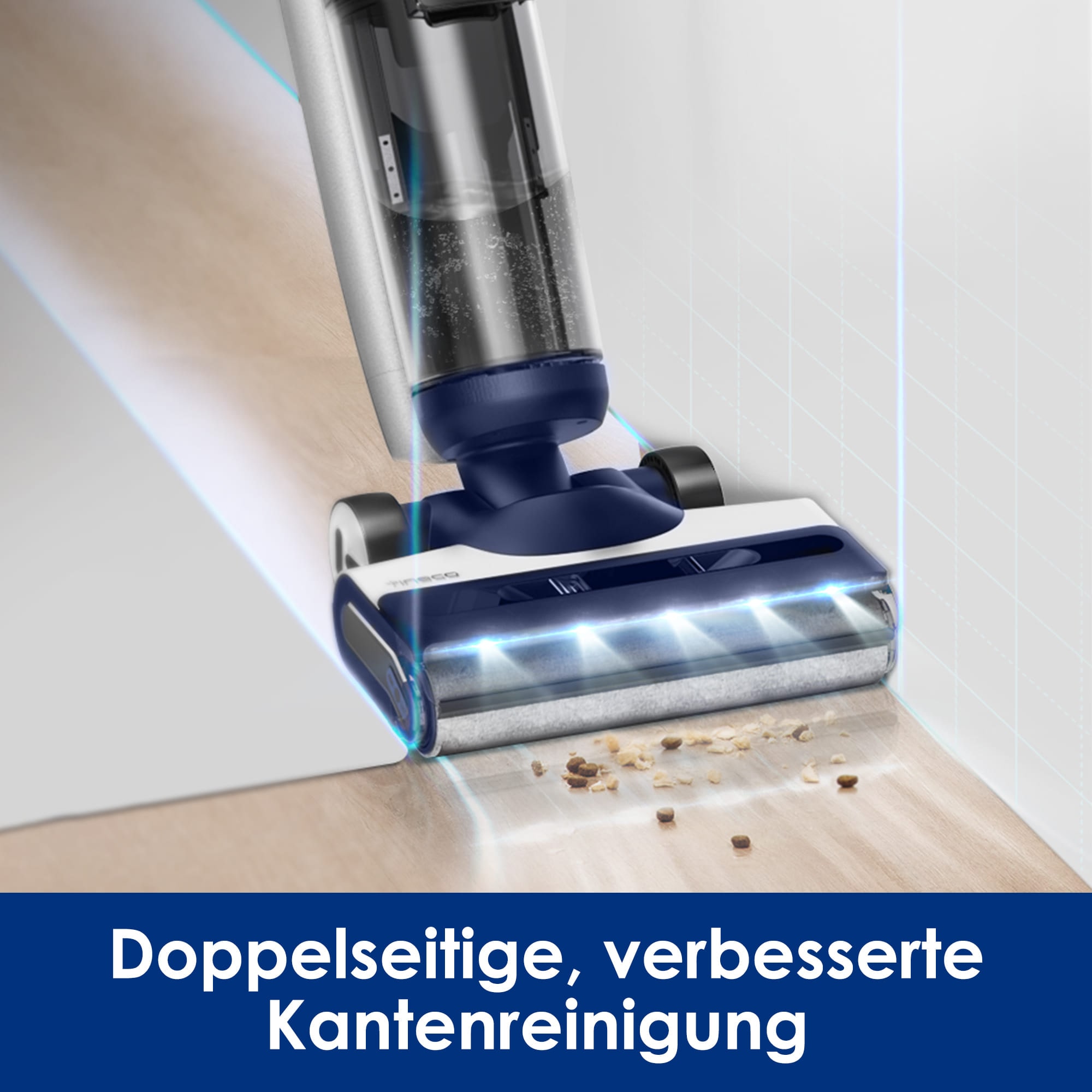 Tineco Nass-Trocken-Sauger »Floor One S7 Flashdry PET, 70° Grad Heißluft-Trocknung, 40 Min Akku,«, beidseitige Kantenreinigung, automatische Anpassung der Saugleistung