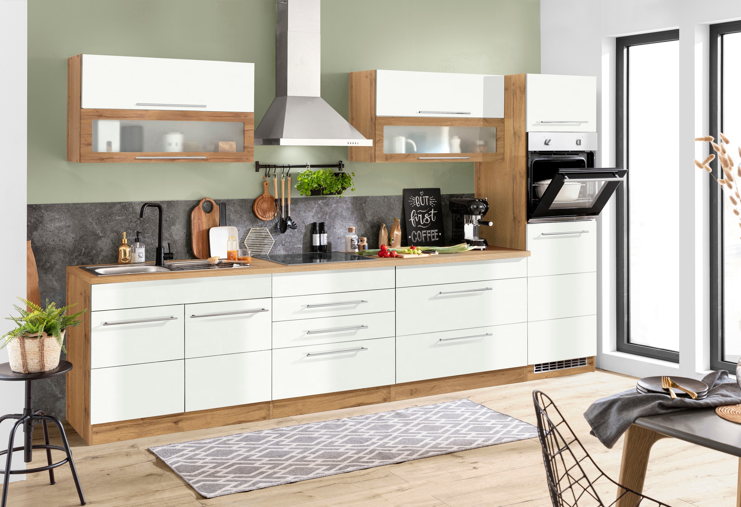 KOCHSTATION Küchenzeile »KS-Wien« Breite 340 cm, wahlweise mit E-Geräten un günstig online kaufen