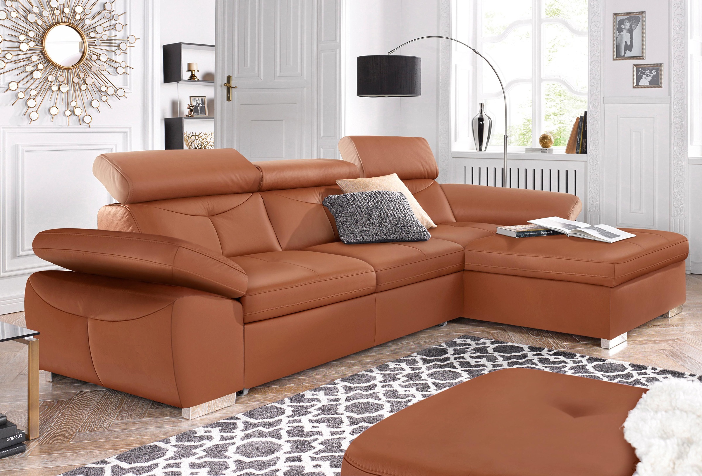 exxpo - sofa fashion Ecksofa »Spring, super bequem, mit Armteil- und Kopfte günstig online kaufen