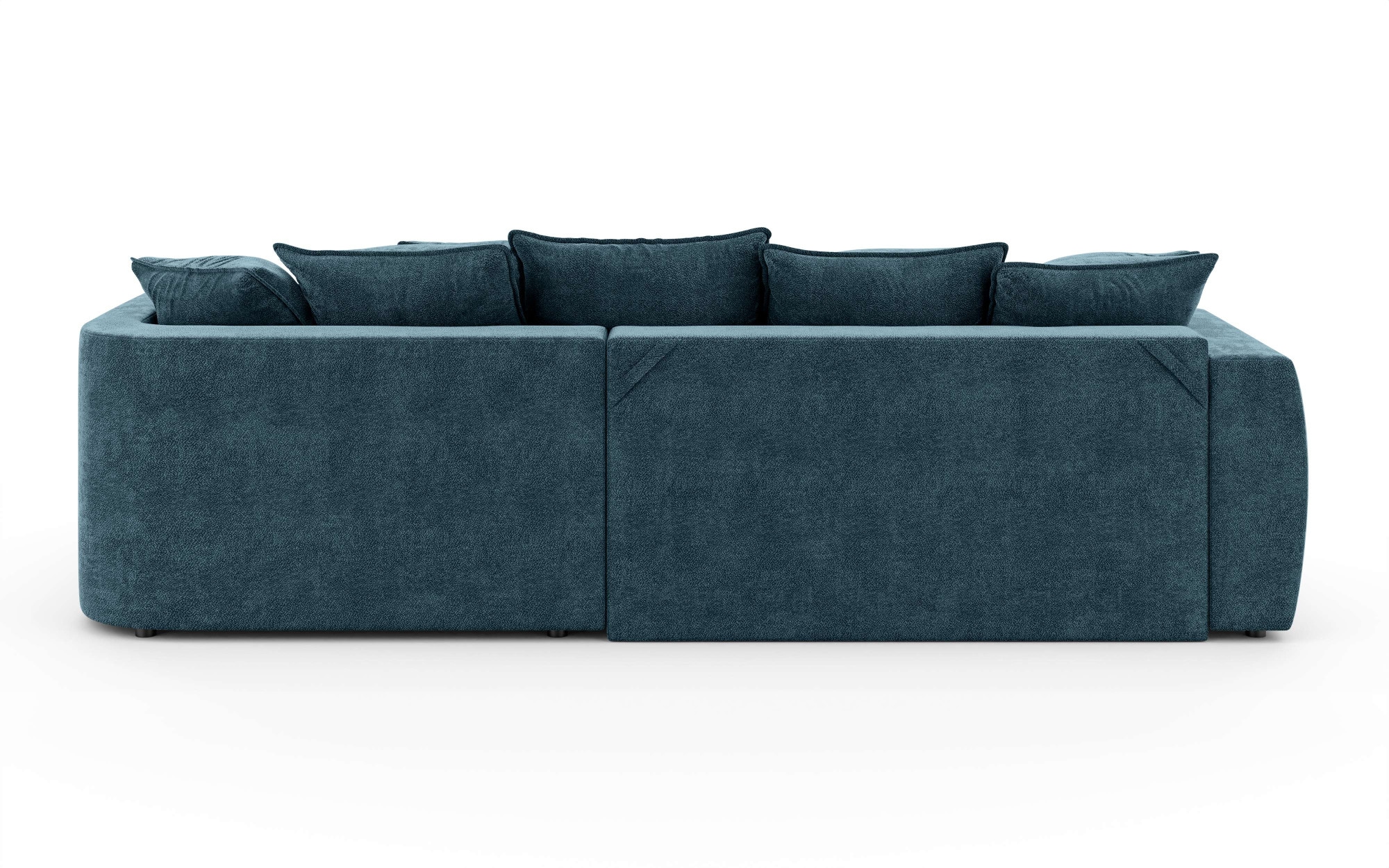 INOSIGN Ecksofa »Kahekili, Schlafsofa mit Bettkasten, Maße B/T/H: 255/181/90/ cm«, L-Form mit Wellenunterfederung, 7 Rückenkissen und 2 Zierkissen