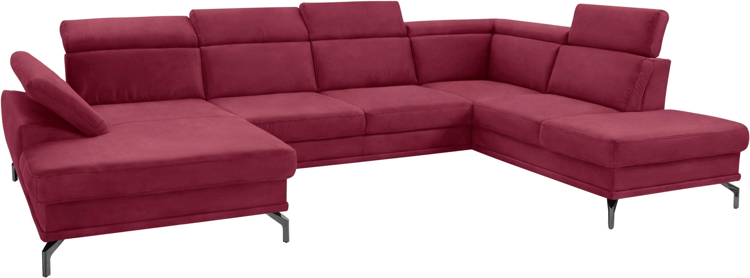 sit&more Wohnlandschaft »Scorpio U-Form«, inklusive Sitztiefenverstellung, mit Kopf- und Armteilverstellung