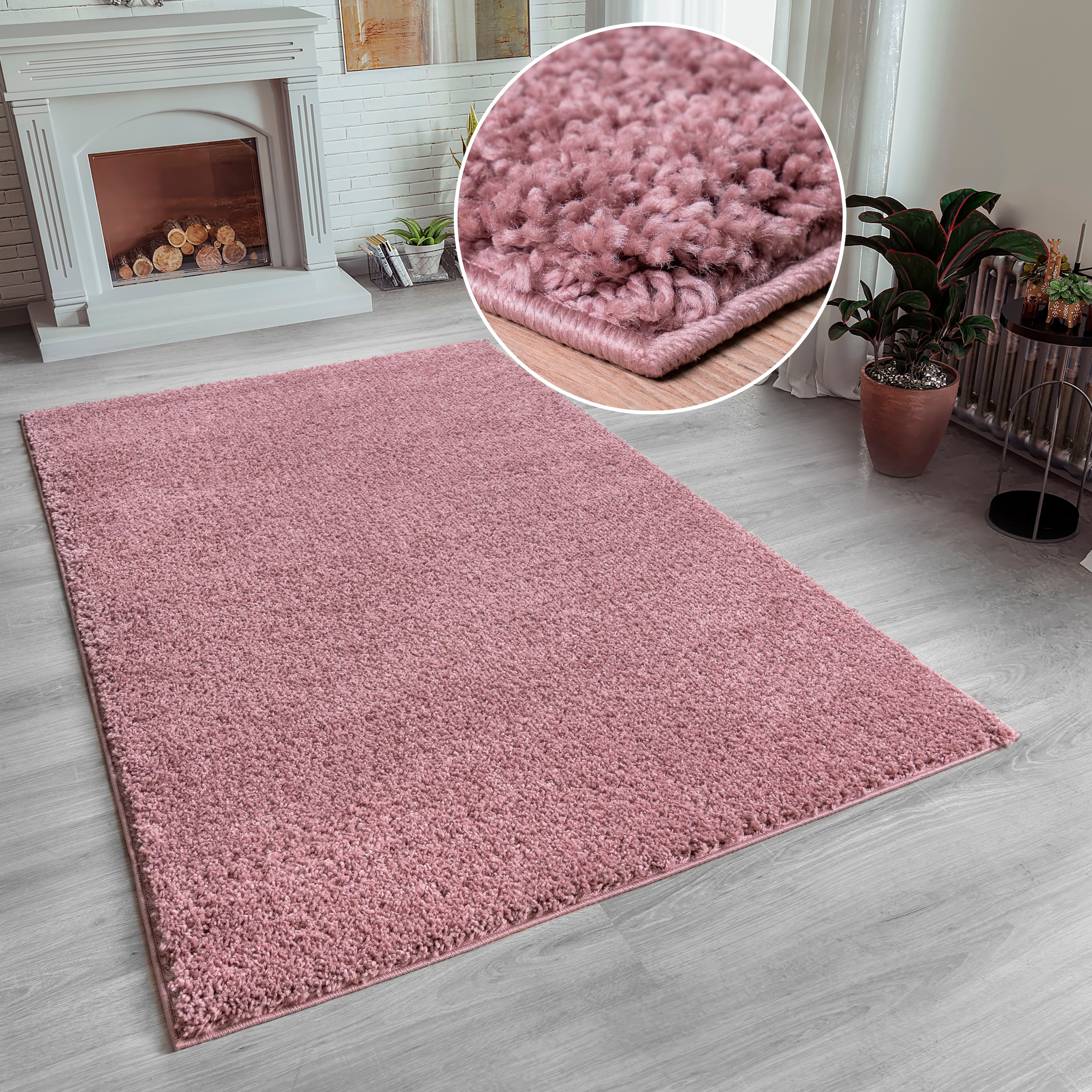 Home affaire Hochflor-Teppich »Shaggy 30«, rechteckig, 30 mm Höhe, Teppich, günstig online kaufen