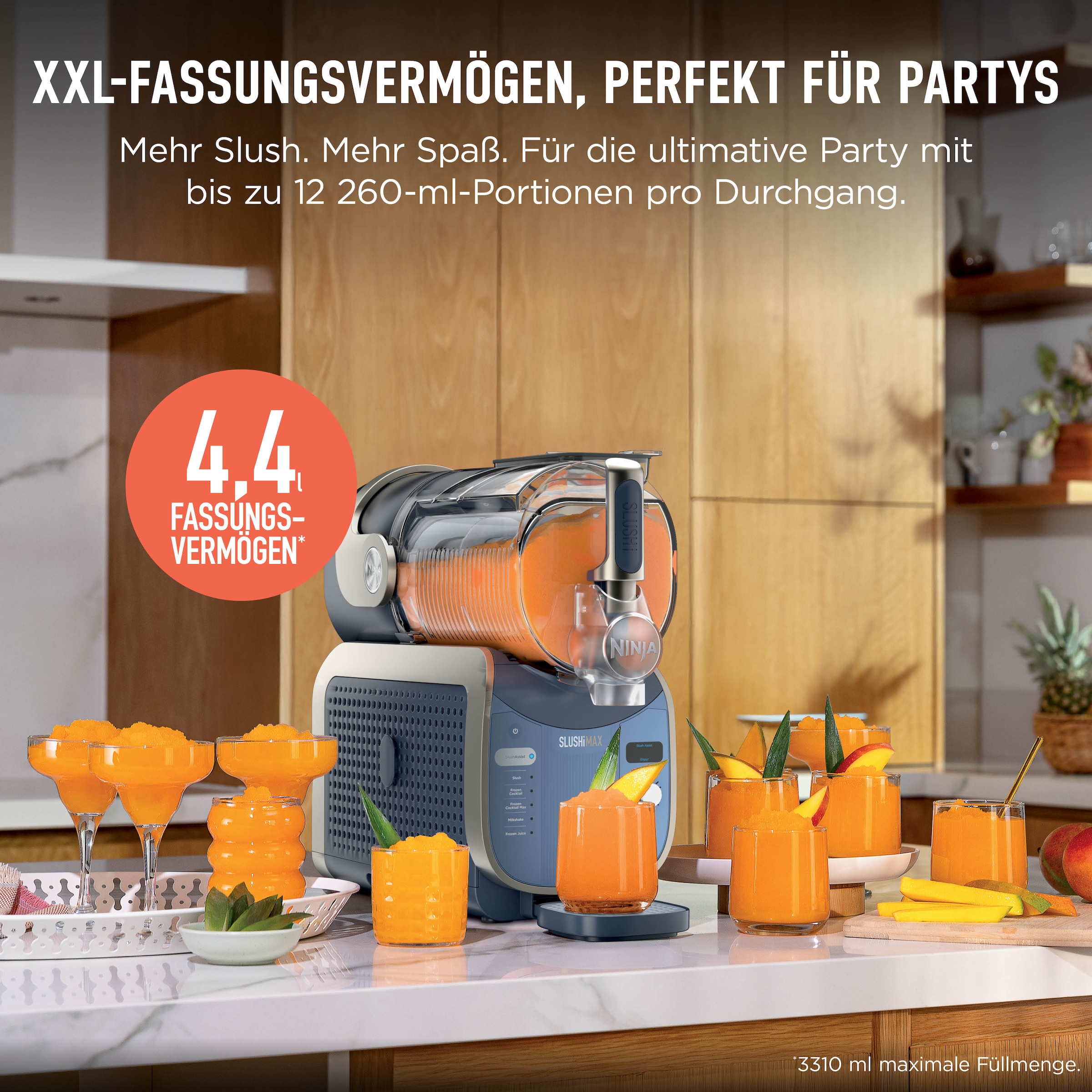 NINJA Slush-Eismaschine »SLUSHi MAX – Cyberspace FS605EUBL« 3,31 l 440 W für gefrorene Getränke, SlushAssist-Technologie