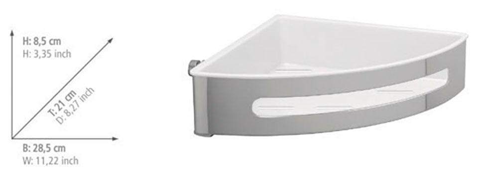 WENKO Eckregal »Premium Plus«, 1 Korb