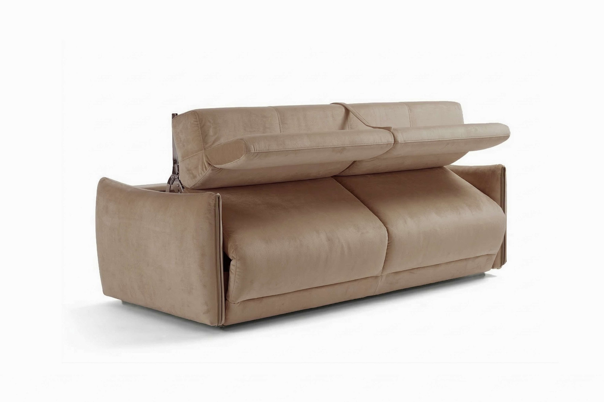Egoitaliano Schlafsofa »FOX, Made in Italy-Designsofa mit Dauerschlaffunktion,Breite 216 cm« Bettsofa, Luxus-Microfaser mit verstellbaren Kopfstützen