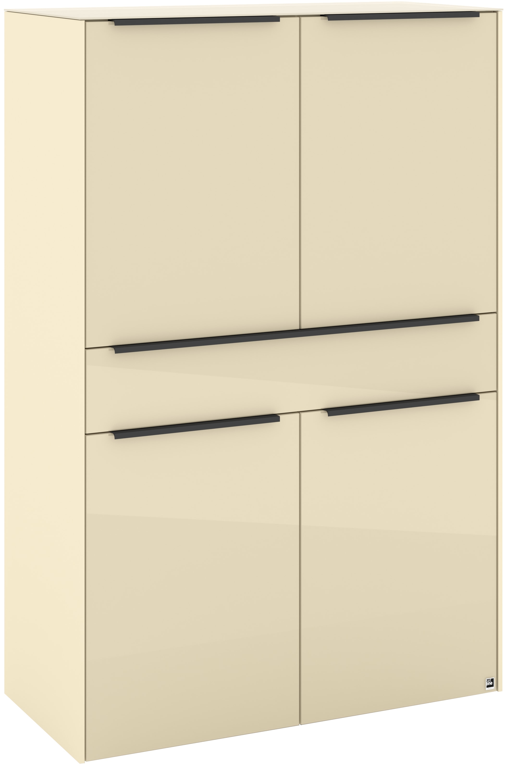 set one by Musterring Highboard »Reno« 1 Stk. tlg. Mit Gleitern und in verschiedenen Farben erhältlich