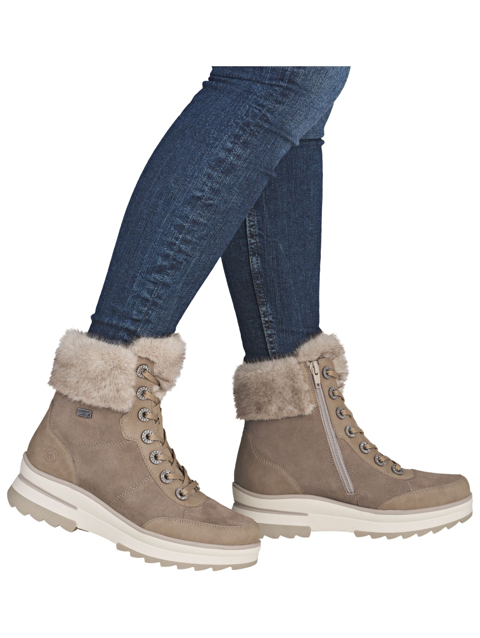 Remonte Schnürstiefelette »Remonte Stiefelette Veloursleder/Textil«