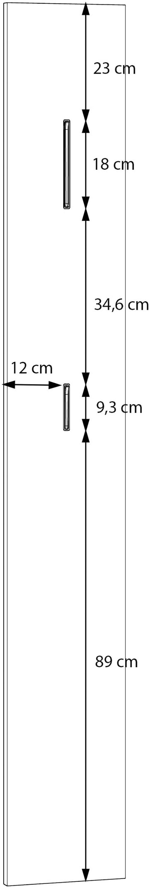 FORTE Garderobenpaneel B/H/T 25/174/2,2 cm, Wandmontage,